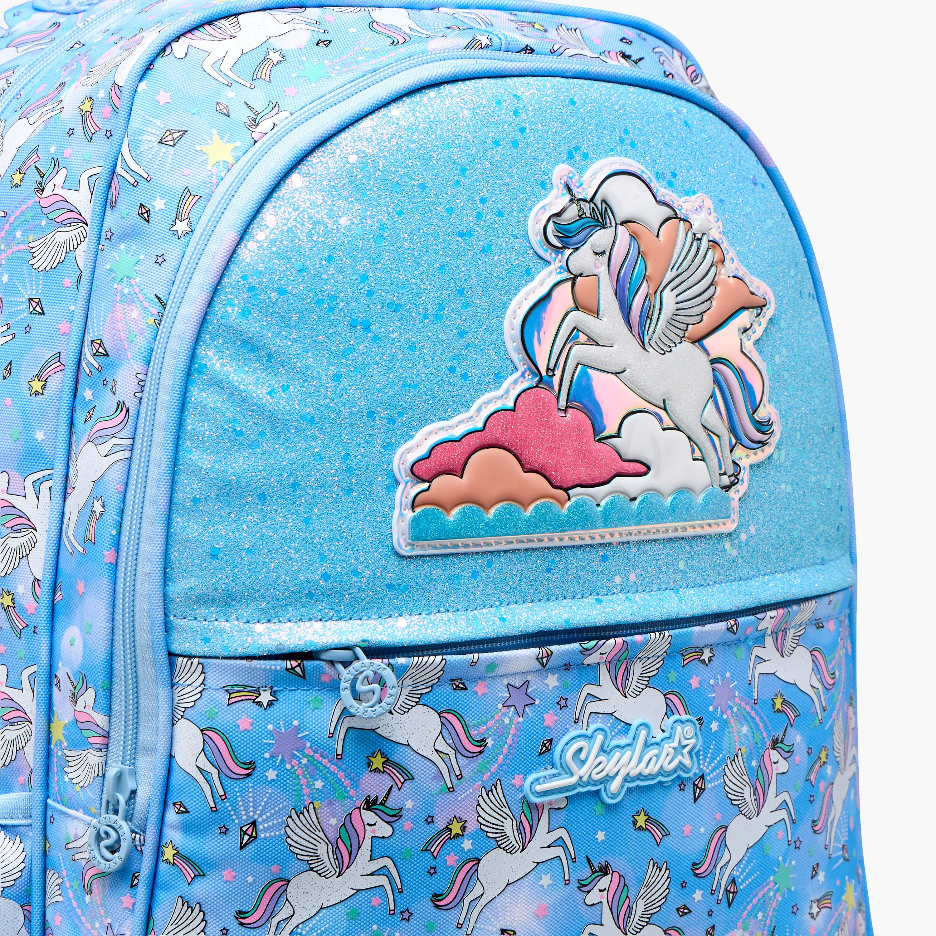 شنطة ترولي للبنات 5-8 سنوات بأحزمة كتف مبطّنة وتصميم يونيكورن من سكايلر-school-bagsandbackpacks-trolleybags-image-10