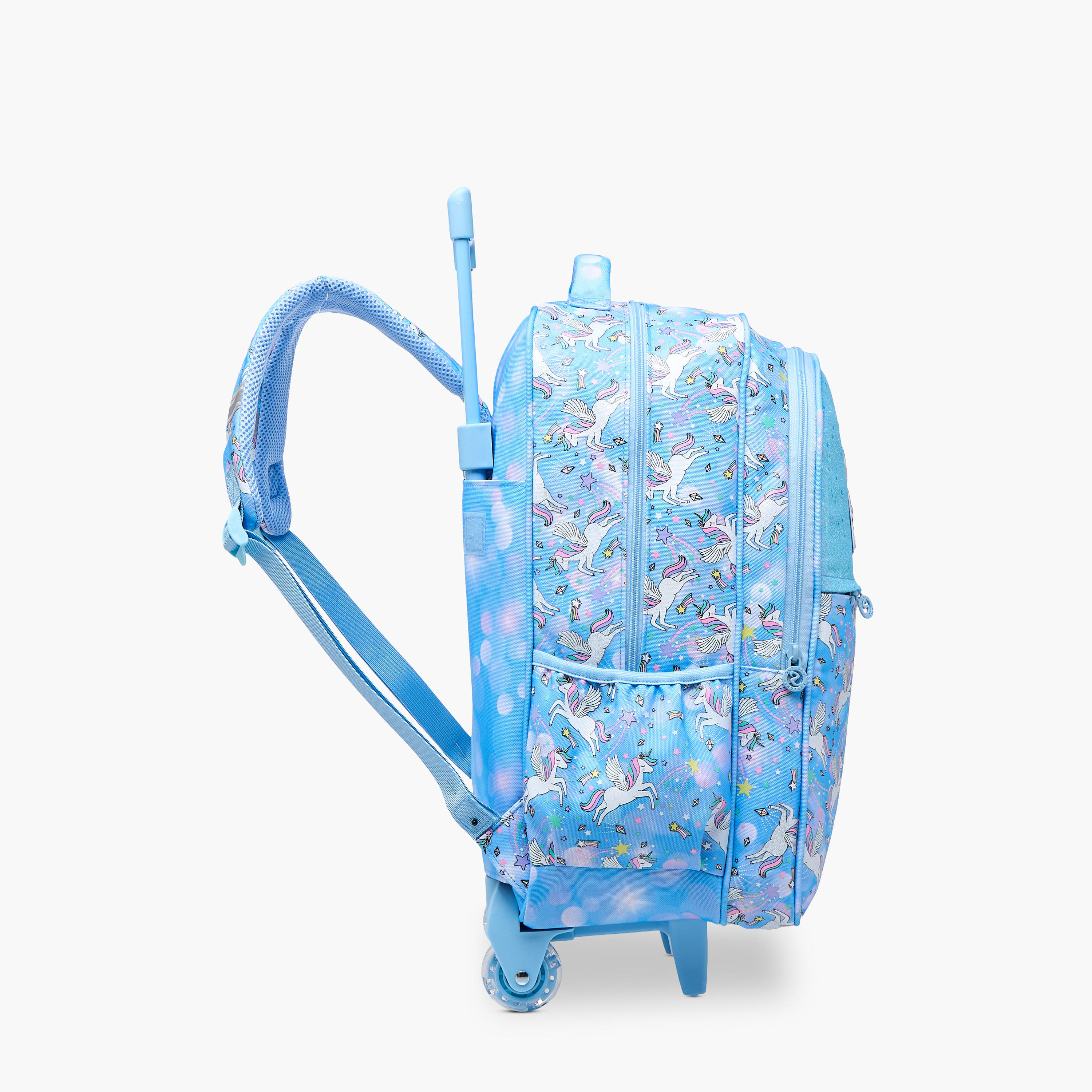 شنطة ترولي للبنات 5-8 سنوات بأحزمة كتف مبطّنة وتصميم يونيكورن من سكايلر-school-bagsandbackpacks-trolleybags-image-3