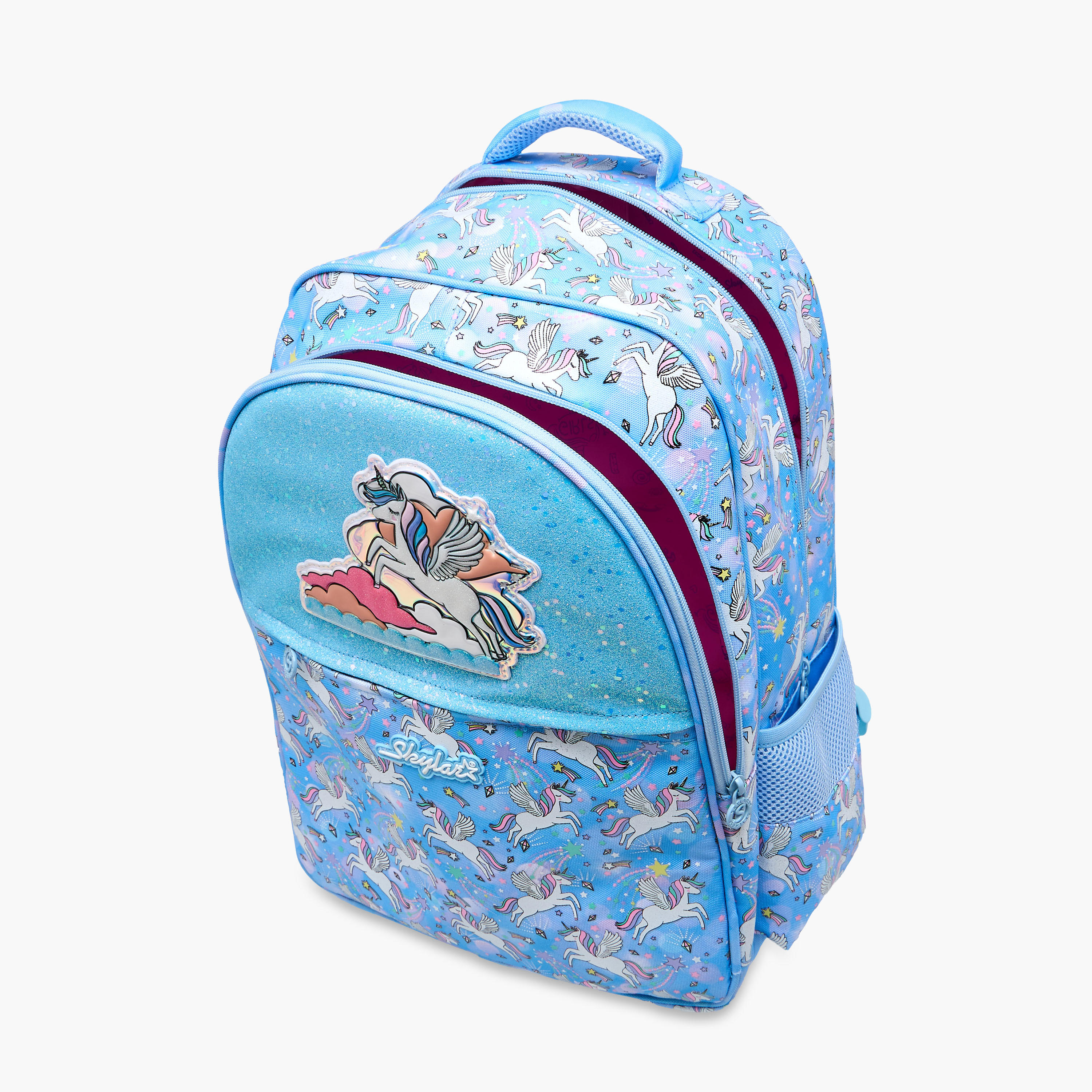 Skylar Unicorn Trolley Bag for Girls 5-8 Years with Padded Shoulder Straps -school-bagsandbackpacks-trolleybags-image-7