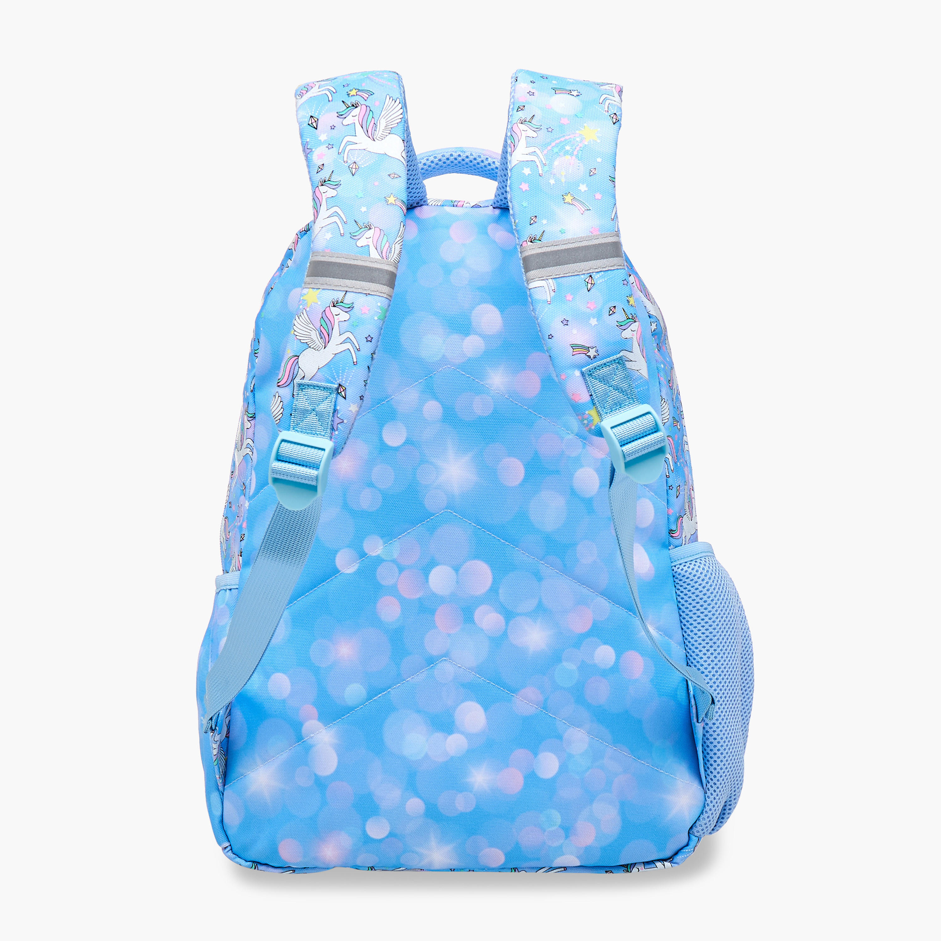 Skylar Unicorn Print Backpack with Adjustable Straps and Zip Closure - 8x10x21 cms-school-bagsandbackpacks-backpacks-image-4