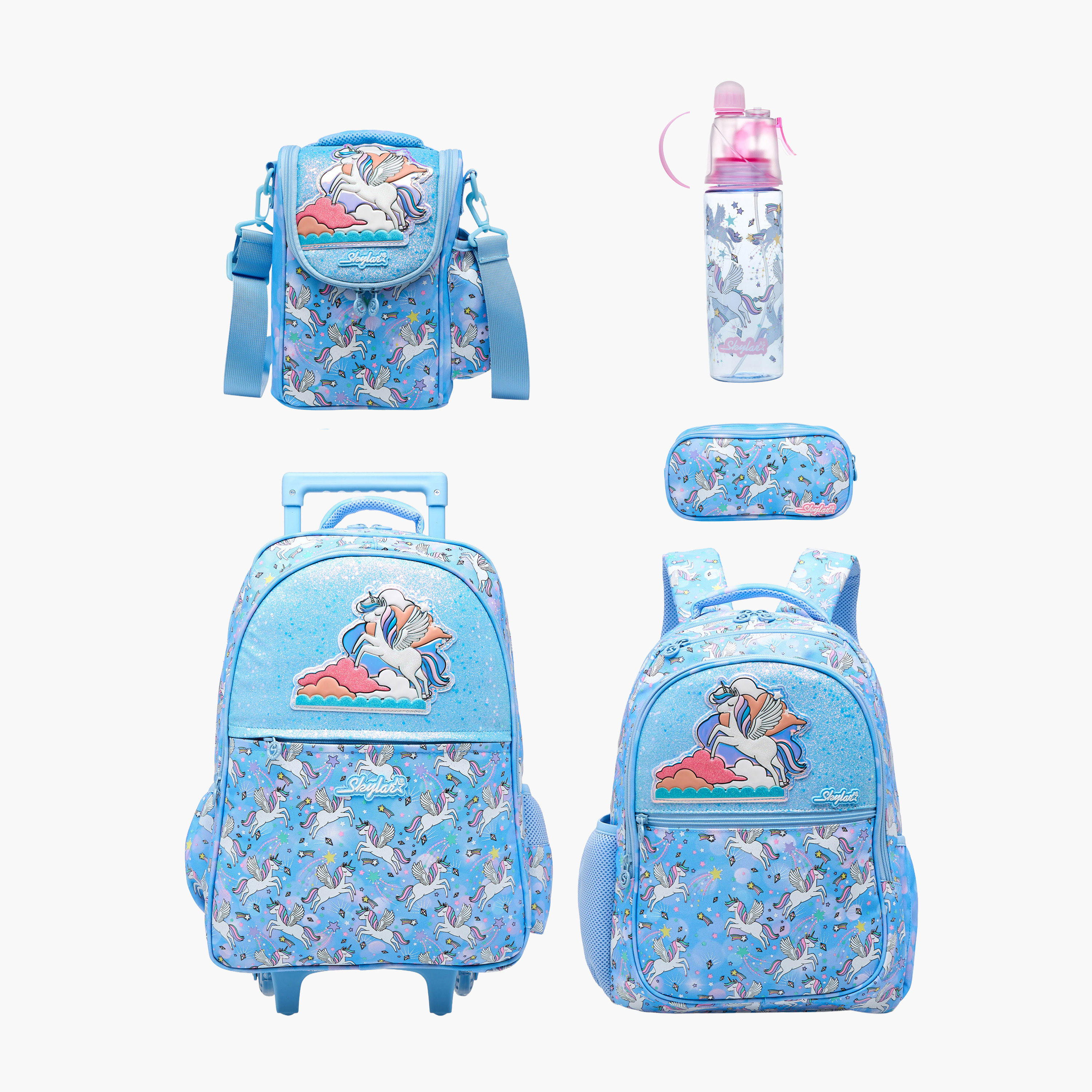 Skylar Unicorn Print Backpack with Adjustable Straps and Zip Closure - 8x10x21 cms-school-bagsandbackpacks-backpacks-image-9