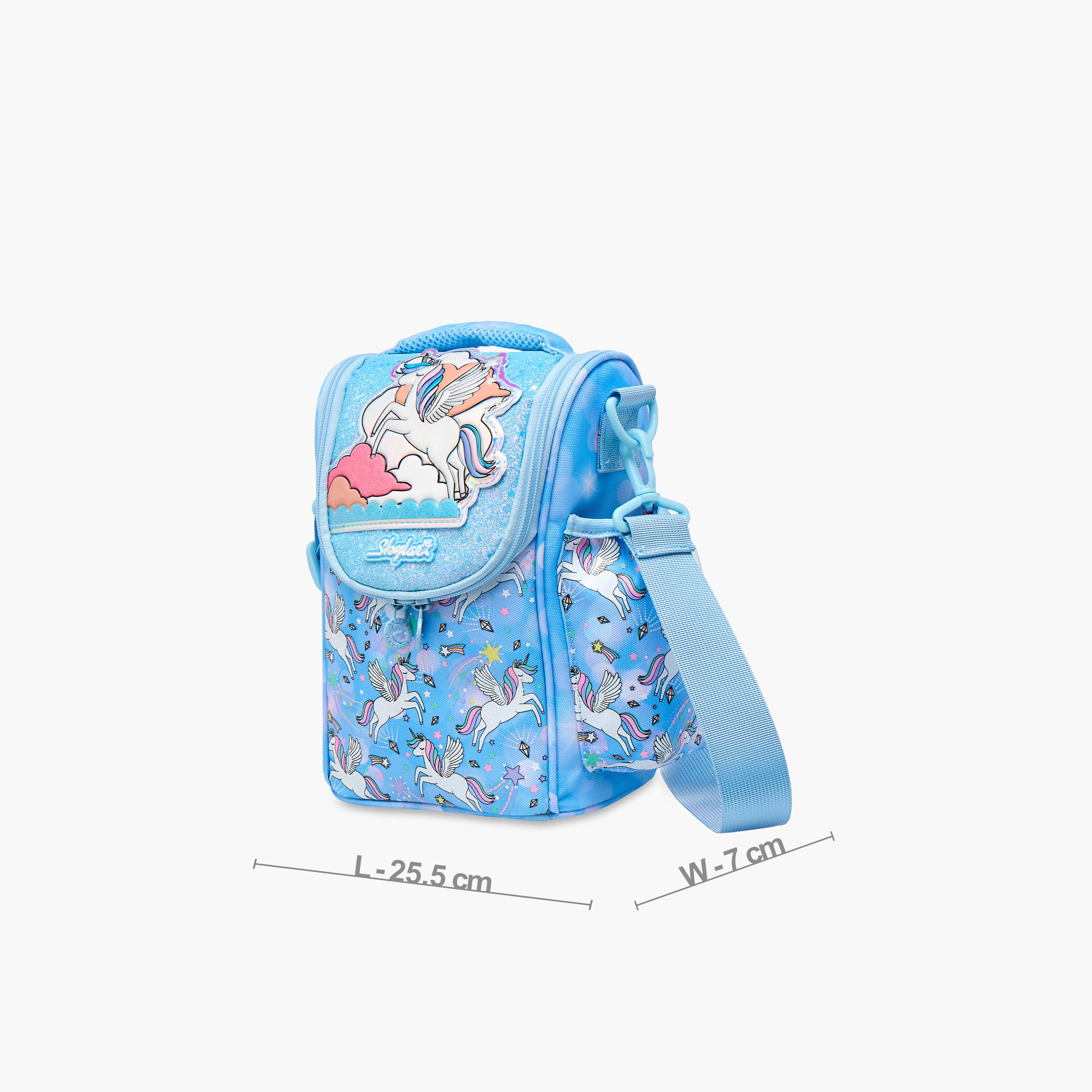 Skylar Unicorn Print Lunch Bag with Zip Closure-school-lunchessentials-lunchbags-image-2