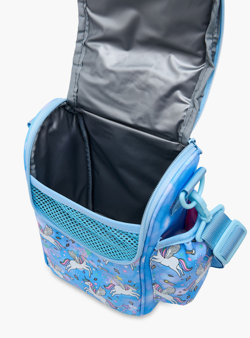 Skylar Unicorn Print Lunch Bag with Zip Closure-school-lunchessentials-lunchbags-image-7