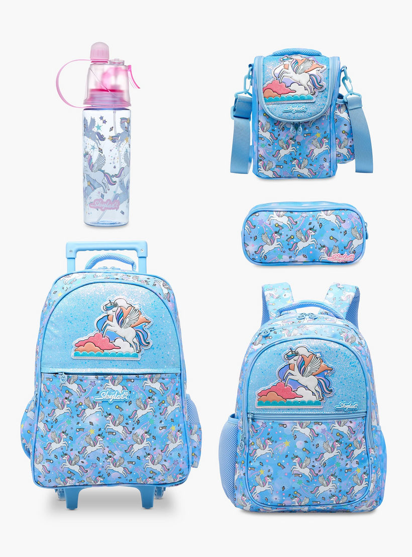 Skylar Unicorn Print Lunch Bag with Zip Closure-school-lunchessentials-lunchbags-image-9
