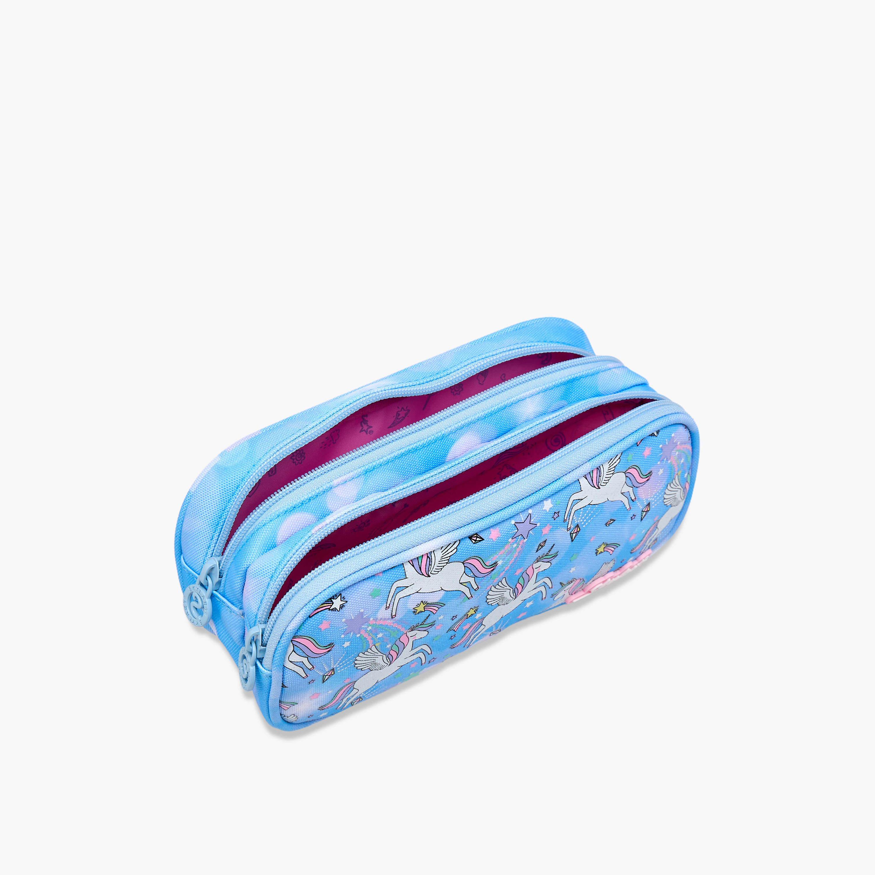 Skylar Unicorn Print Pencil Pouch with Zip Closure-school-stationery-pencilcases-image-5
