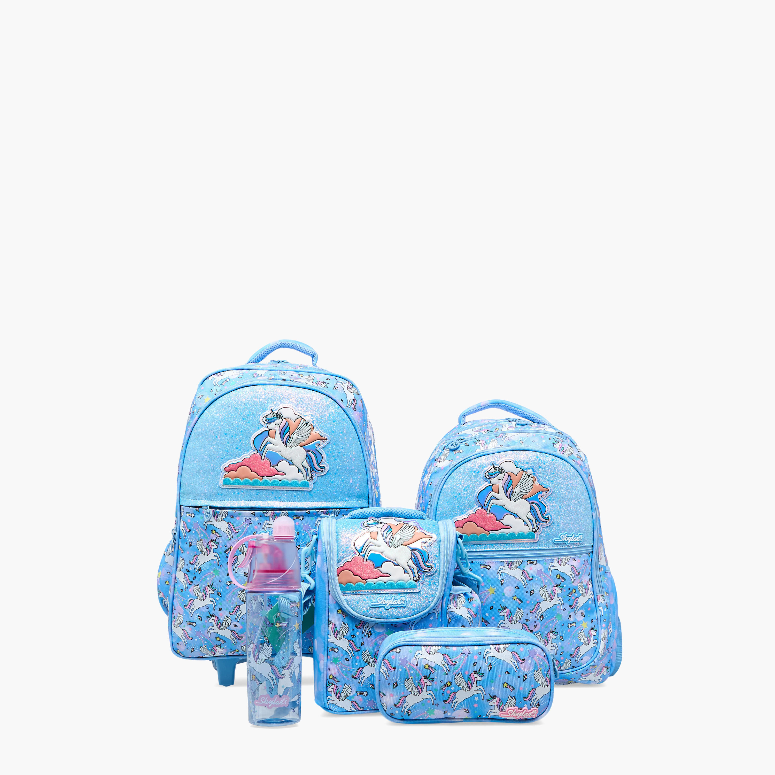 Skylar Unicorn Print Pencil Pouch with Zip Closure-school-stationery-pencilcases-image-7