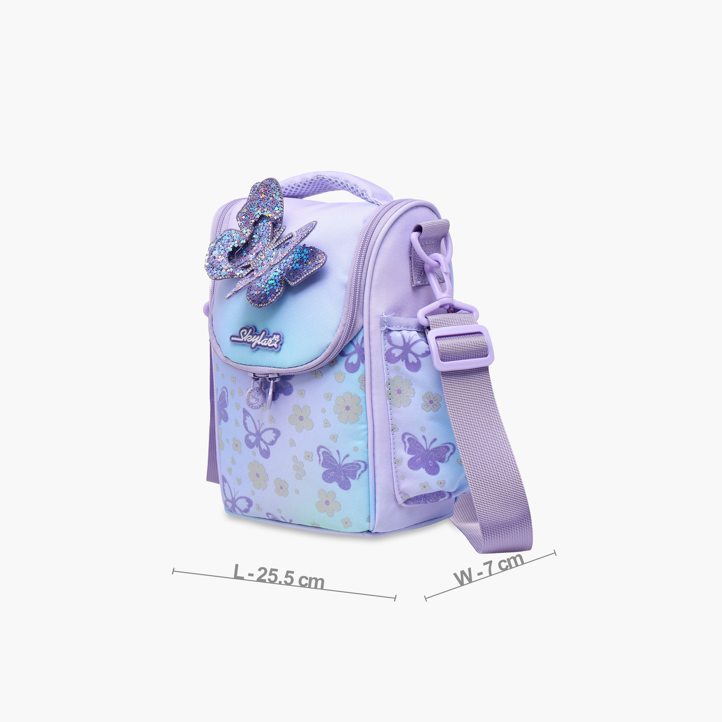 Skylar Butterfly Print Lunch Bag with Zip Closure-school-lunchessentials-lunchbags-image-2