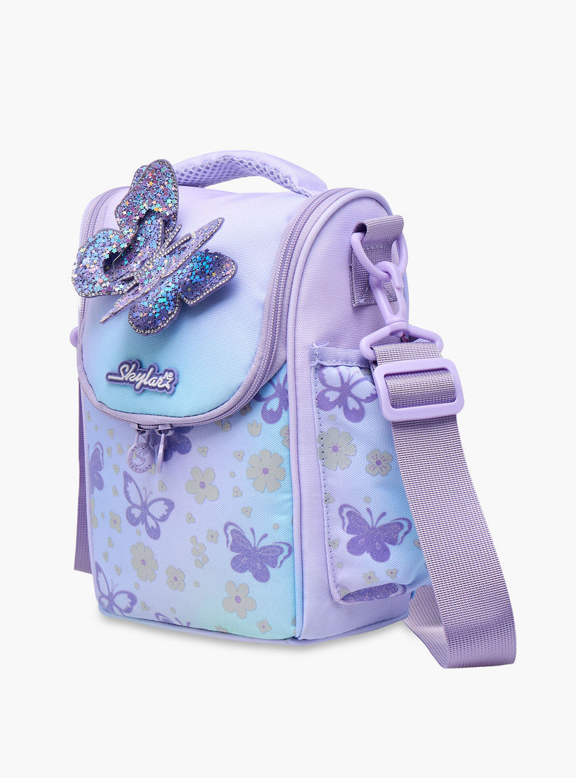 Skylar Butterfly Print Lunch Bag with Zip Closure-school-lunchessentials-lunchbags-image-5