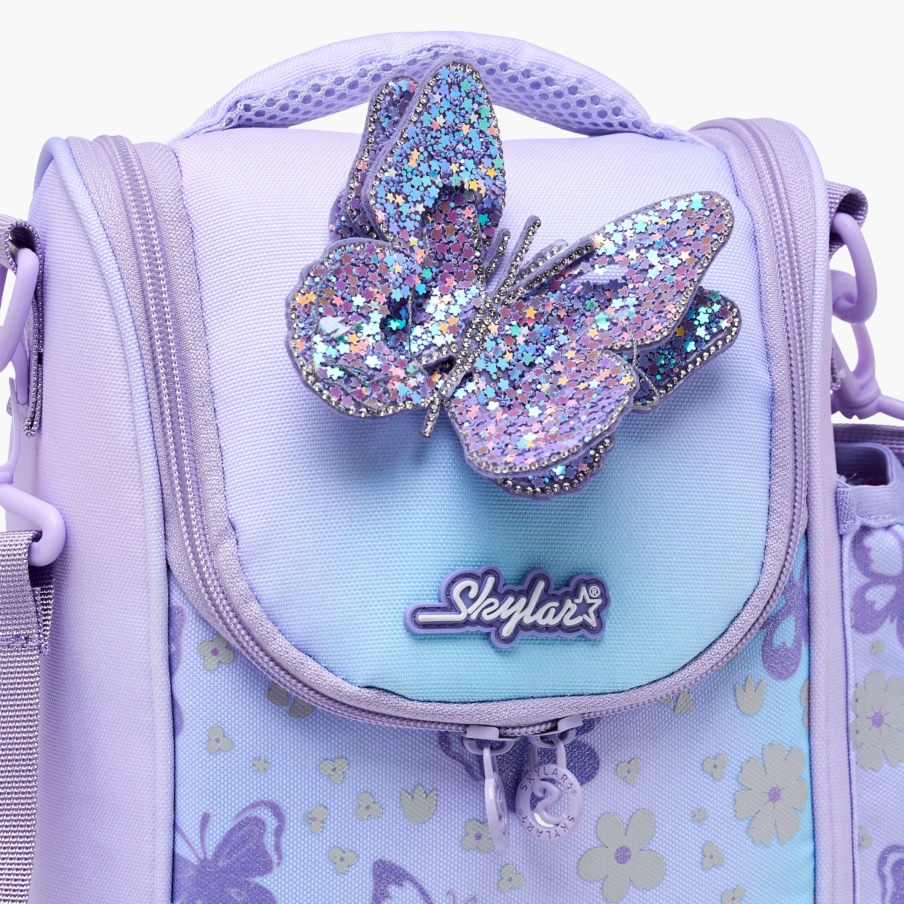 Skylar Butterfly Print Lunch Bag with Zip Closure-school-lunchessentials-lunchbags-image-7