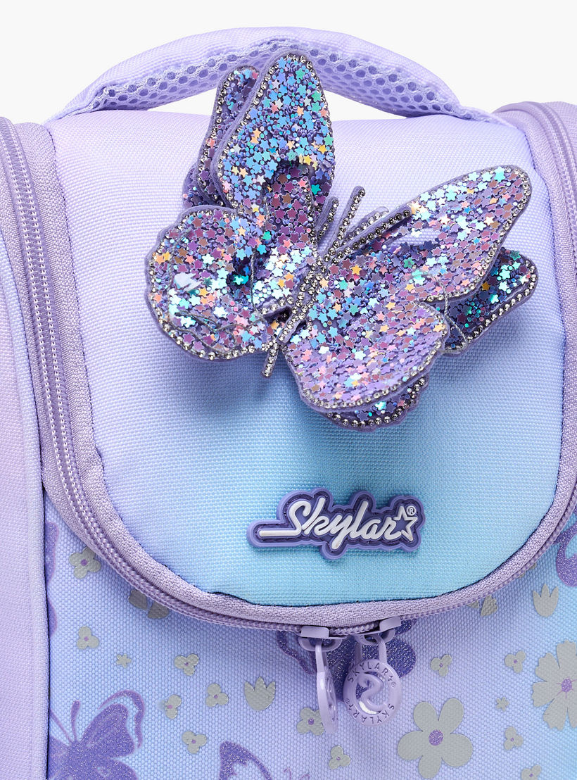Skylar Butterfly Print Lunch Bag with Zip Closure-school-lunchessentials-lunchbags-image-7