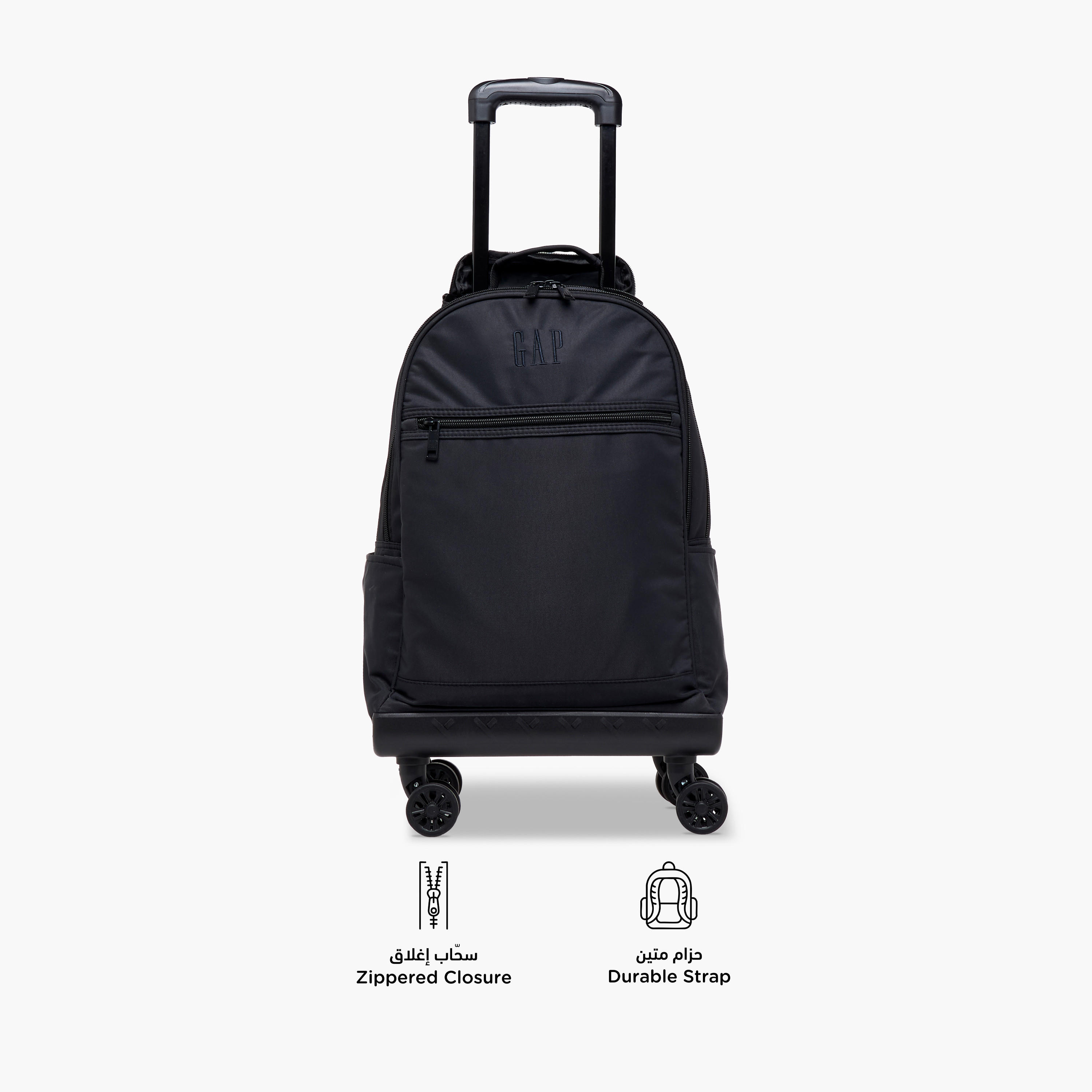 GAP Solid Trolley Bag for Kids 8-13 Years with Front Pocket – 18 inches-school-bagsandbackpacks-trolleybags-image-4