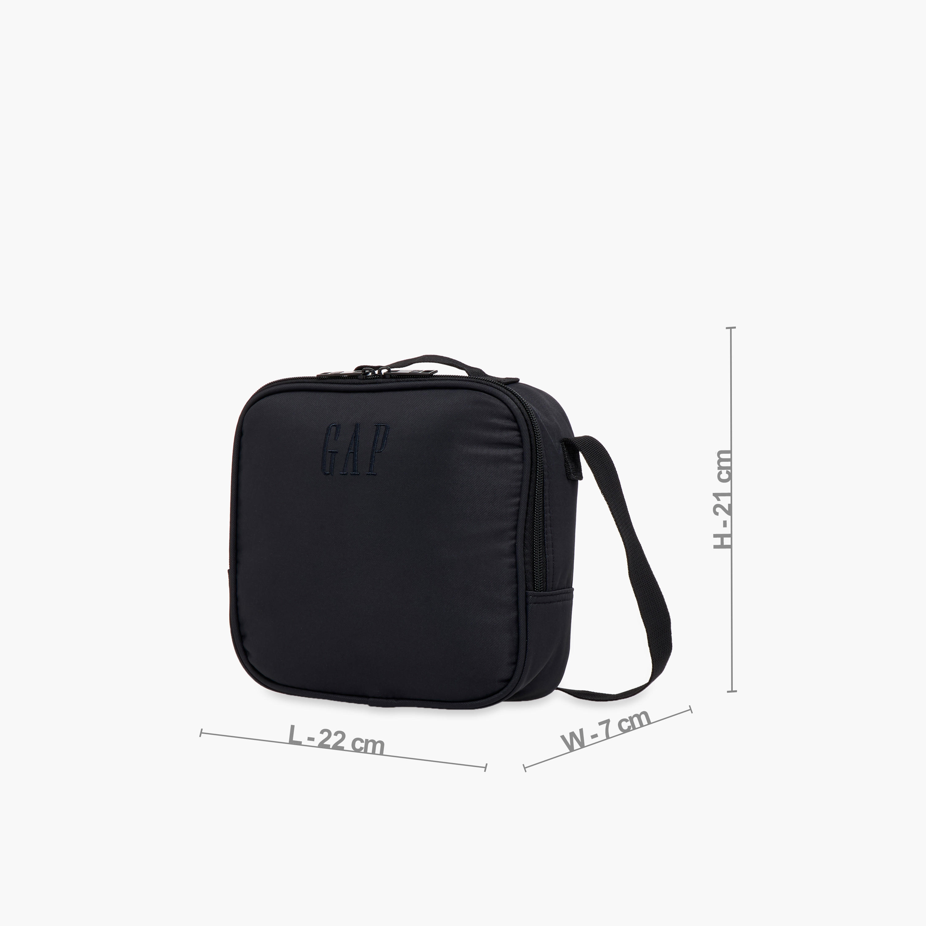 GAP Solid Lunch Bag with Adjustable Strap and Zip Closure-school-lunchessentials-lunchbags-image-2