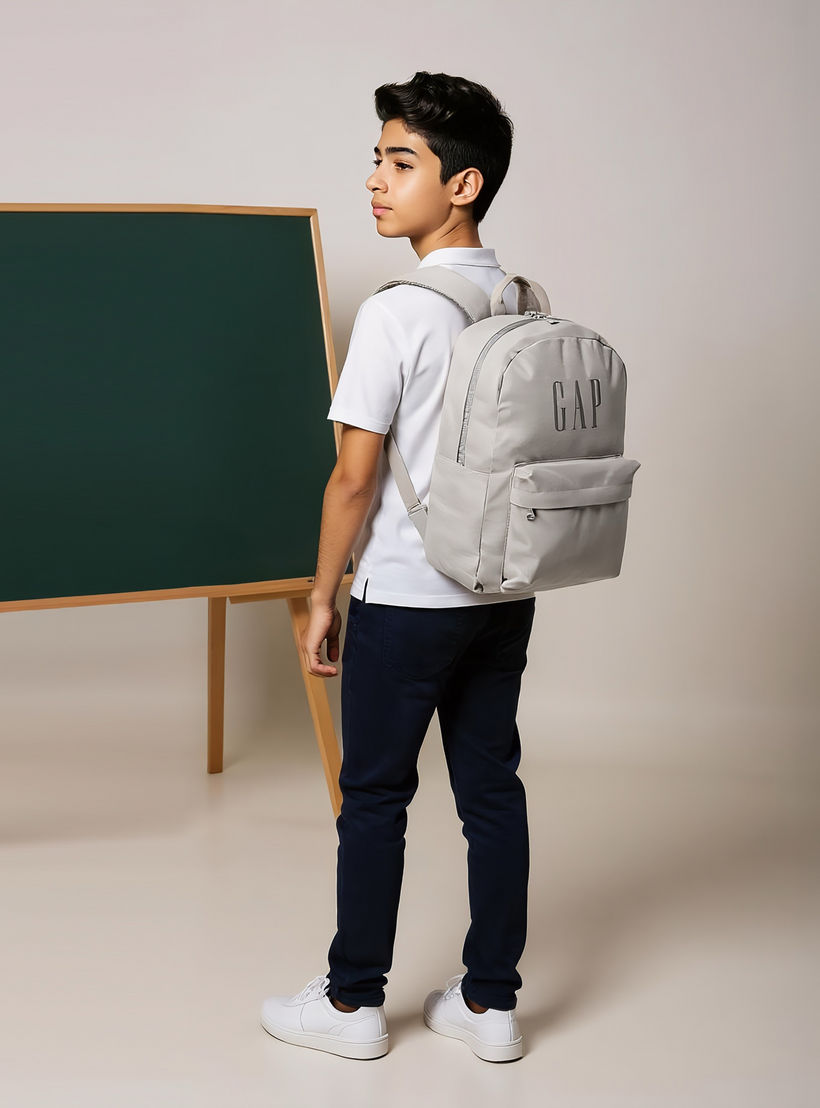 GAP 18-inch Solid Backpack with Adjustable Straps and Zip Closure - 44x31x14 cms-school-bagsandbackpacks-backpacks-image-3
