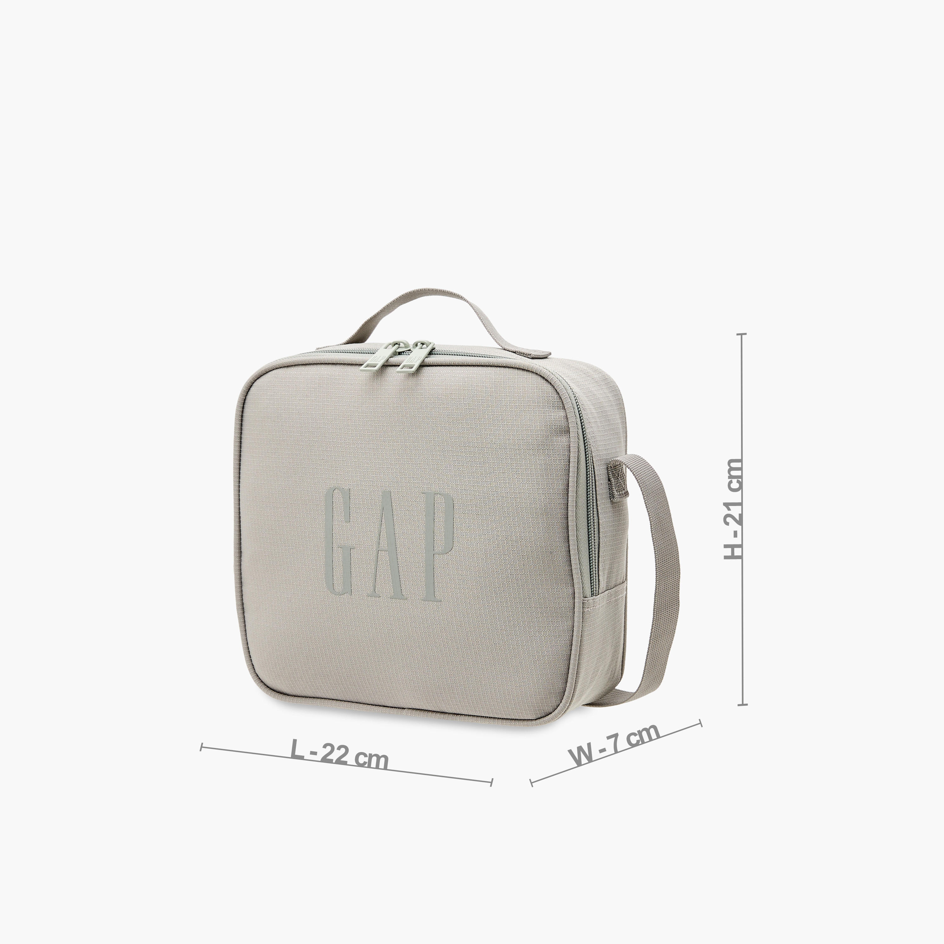GAP Solid Lunch Bag with Adjustable Strap and Zip Closure-school-lunchessentials-lunchbags-image-2