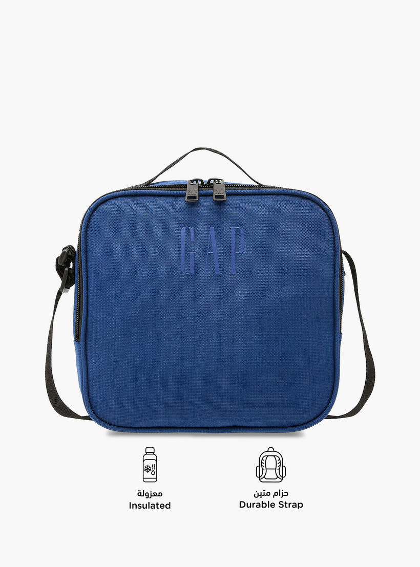 GAP Solid Lunch Bag with Adjustable Strap and Zip Closure-school-lunchessentials-lunchbags-image-4