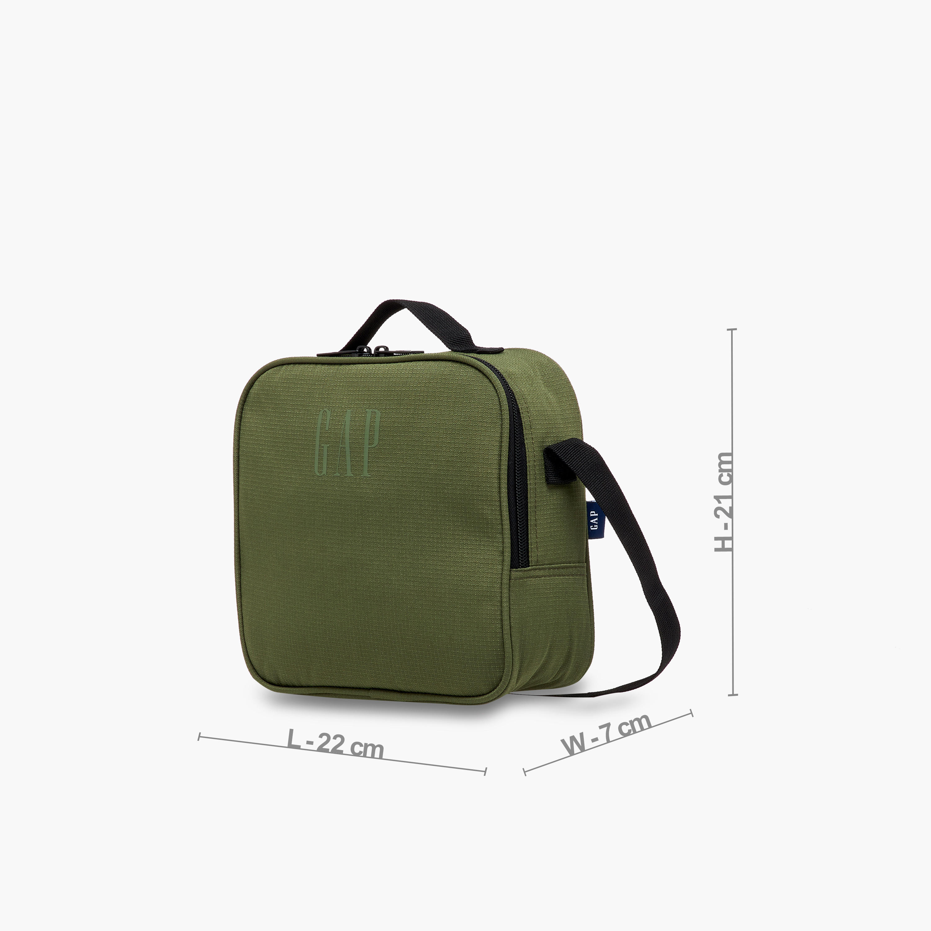GAP Solid Lunch Bag with Adjustable Strap and Zip Closure-school-lunchessentials-lunchbags-image-2