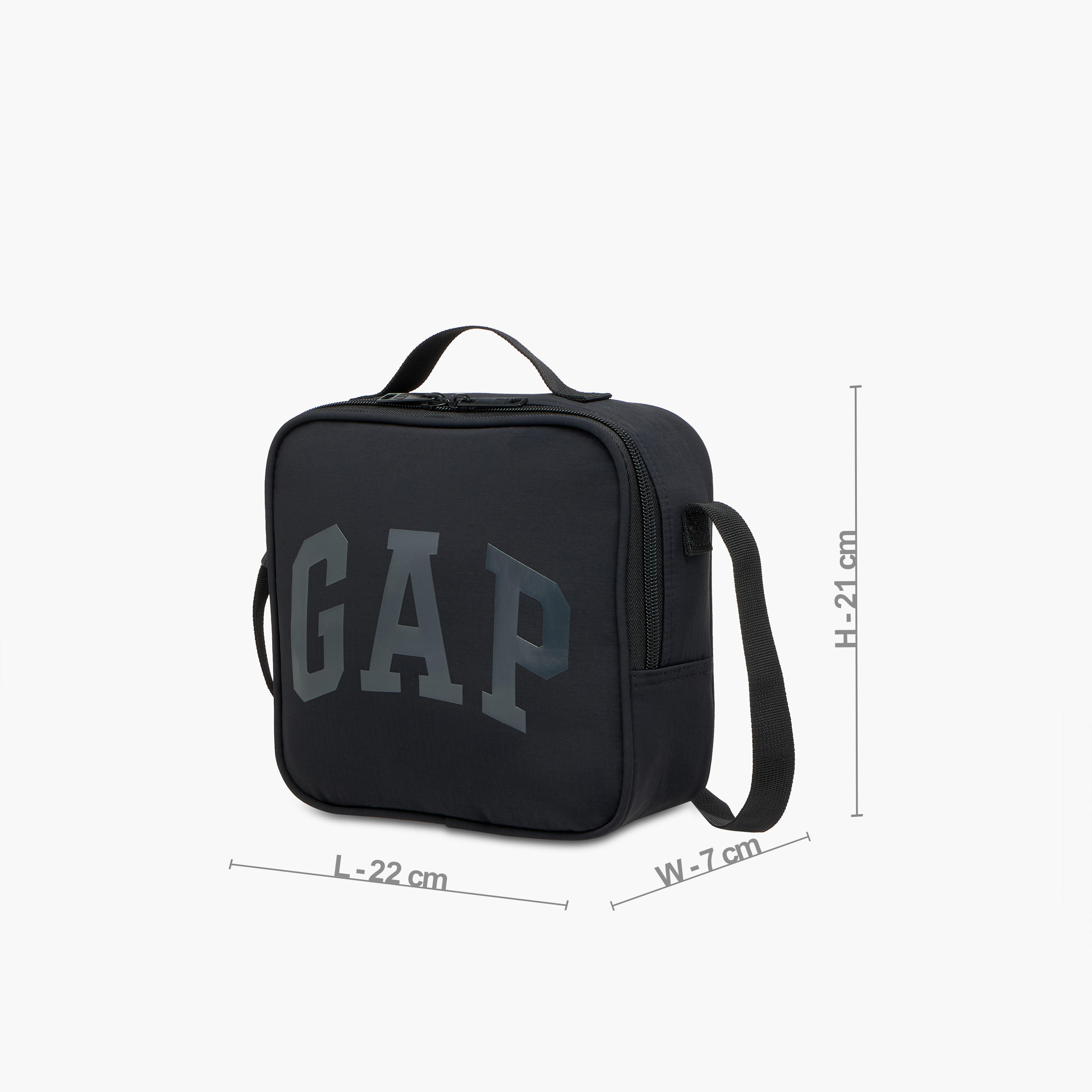 GAP Logo Print Lunch Bag with Adjustable Strap and Zip Closure-school-lunchessentials-lunchbags-image-2