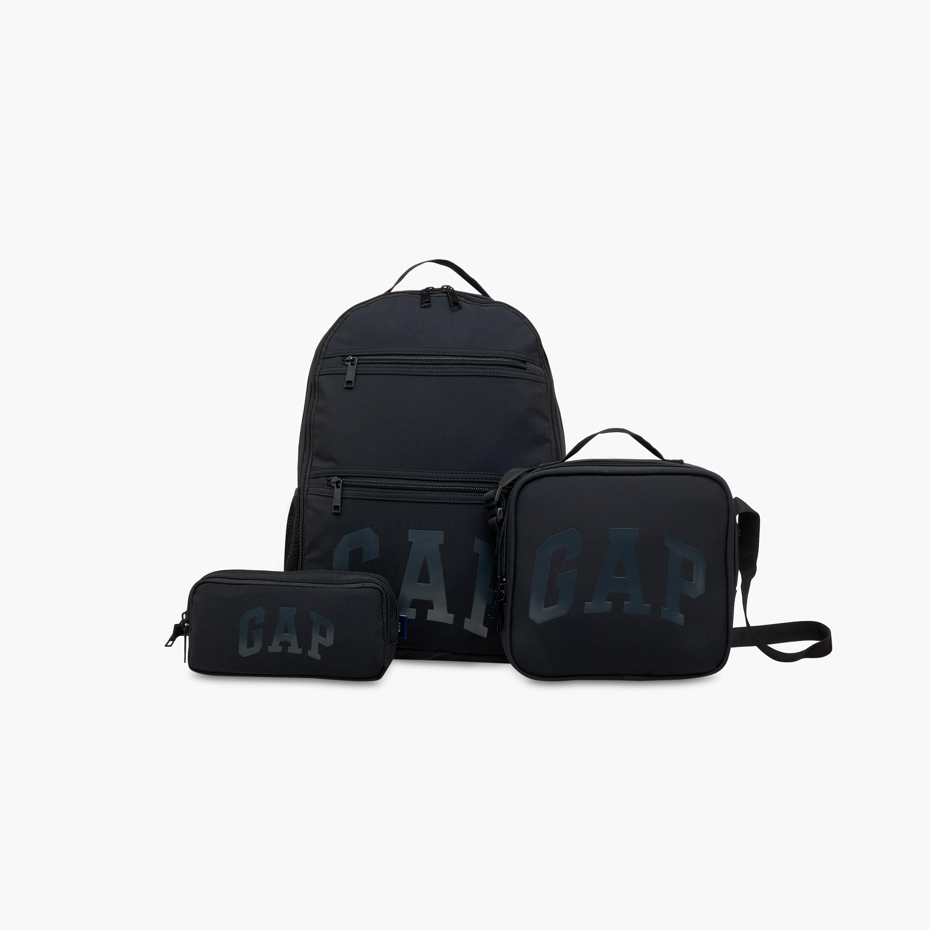 GAP Logo Print Lunch Bag with Adjustable Strap and Zip Closure-school-lunchessentials-lunchbags-image-8