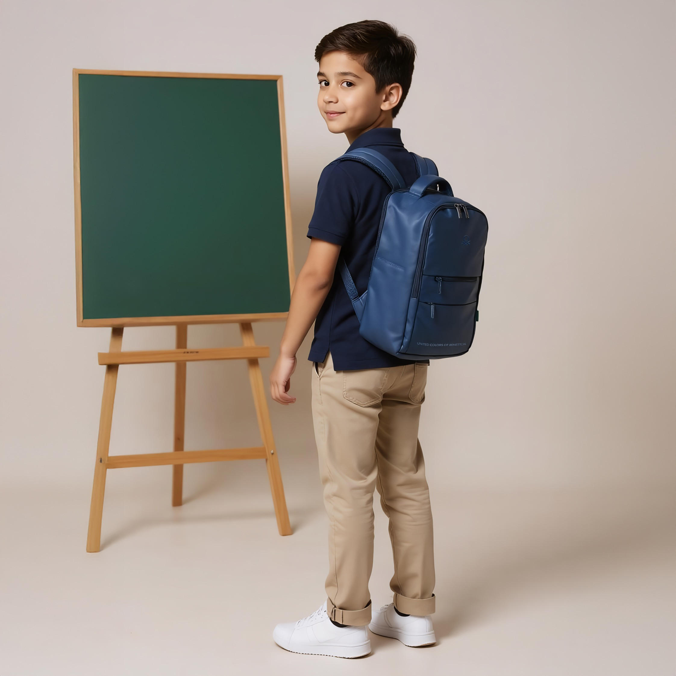 UCB 18-inch Solid Backpack with Adjustable Straps and Zip Closure - 44x30x16 cms-school-bagsandbackpacks-backpacks-image-2