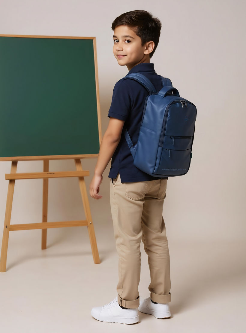 UCB 18-inch Solid Backpack with Adjustable Straps and Zip Closure - 44x30x16 cms-school-bagsandbackpacks-backpacks-image-2