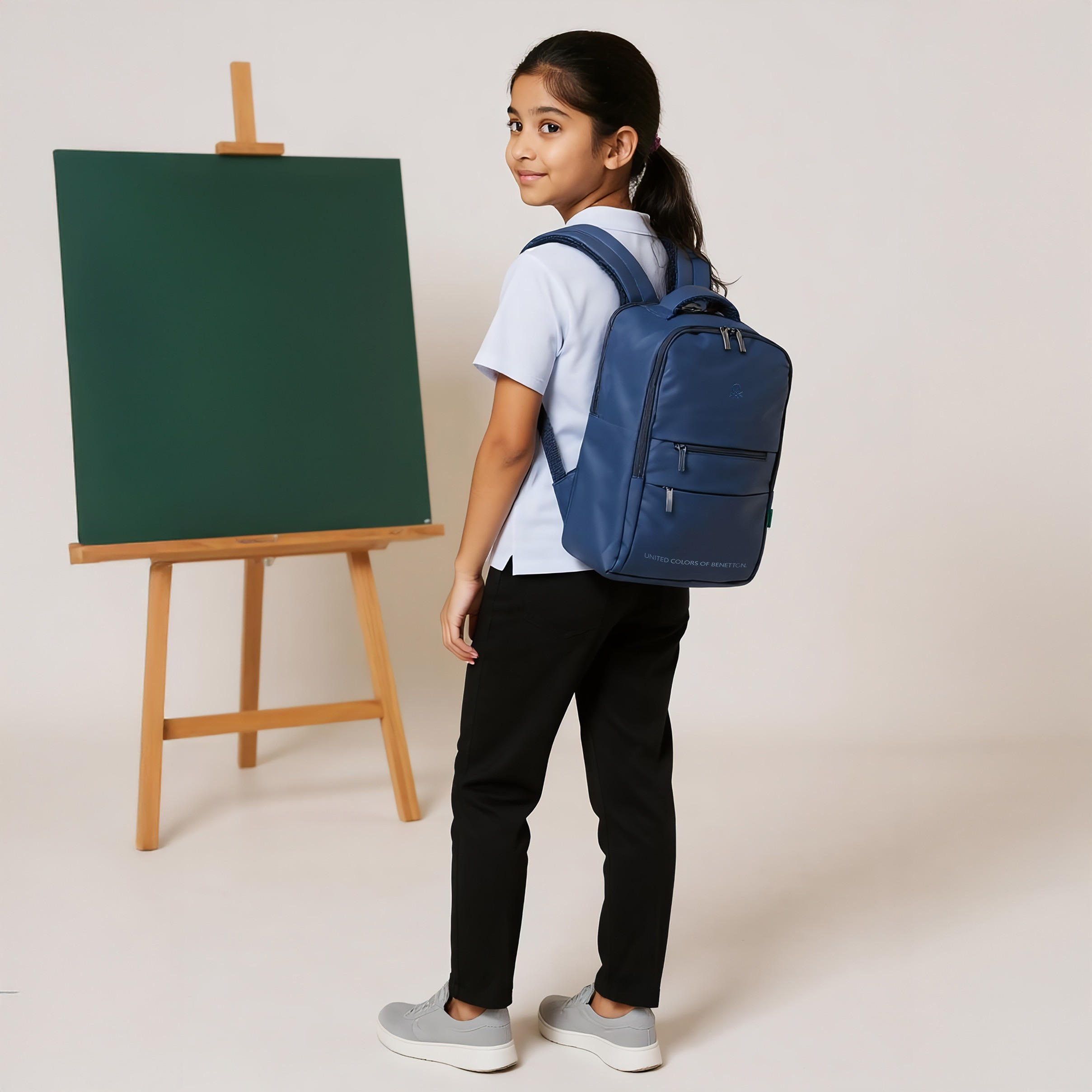 UCB 18-inch Solid Backpack with Adjustable Straps and Zip Closure - 44x30x16 cms-school-bagsandbackpacks-backpacks-image-3
