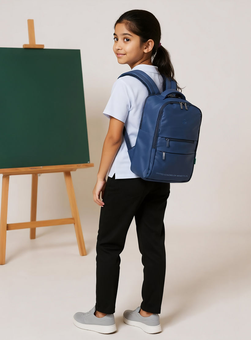 UCB 18-inch Solid Backpack with Adjustable Straps and Zip Closure - 44x30x16 cms-school-bagsandbackpacks-backpacks-image-3