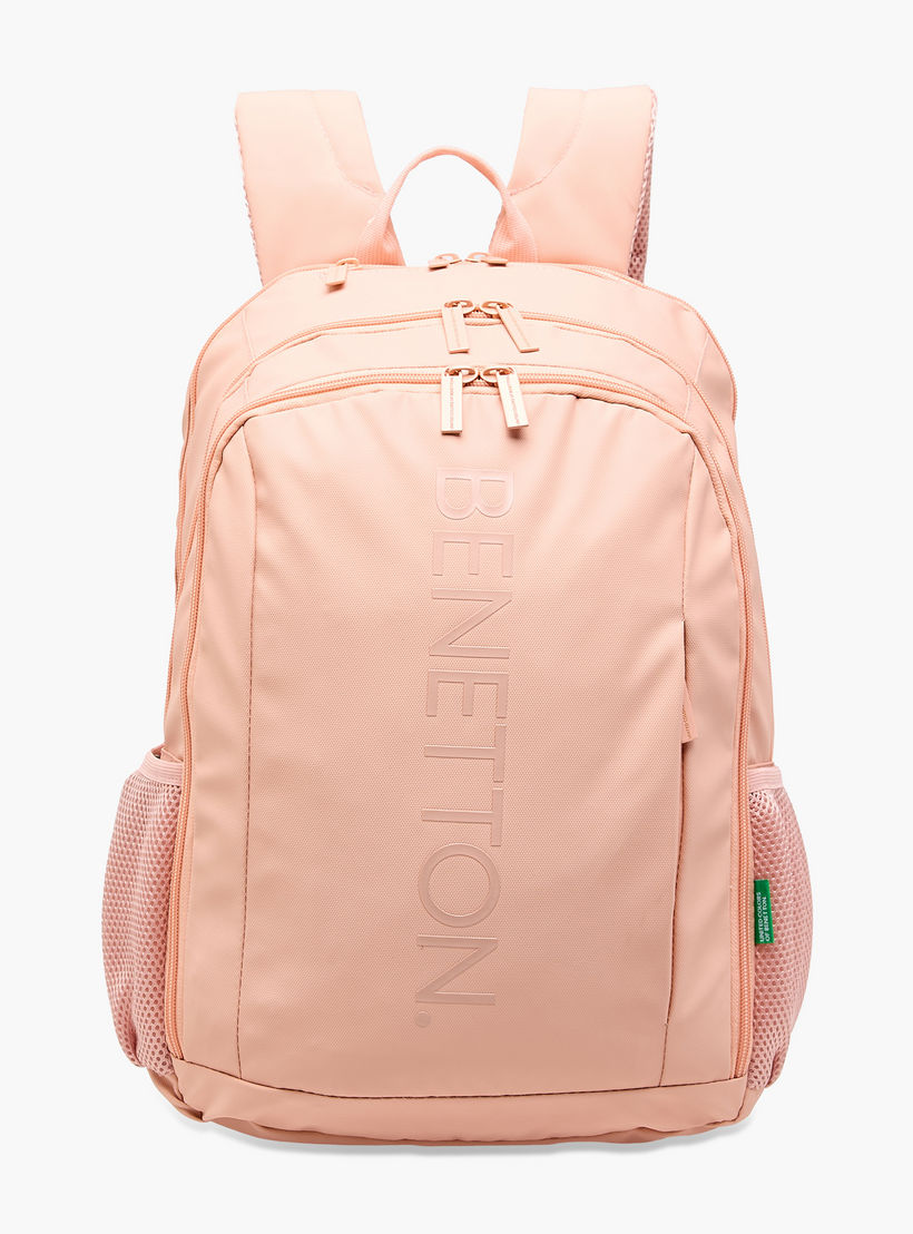 UCB Logo Embossed Backpack with Adjustable Straps and Zip Closure - 44x30x16 cms-school-bagsandbackpacks-backpacks-image-1