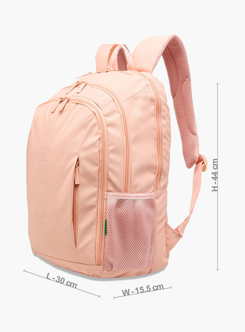 UCB Logo Embossed Backpack with Adjustable Straps and Zip Closure - 44x30x16 cms-school-bagsandbackpacks-backpacks-image-2