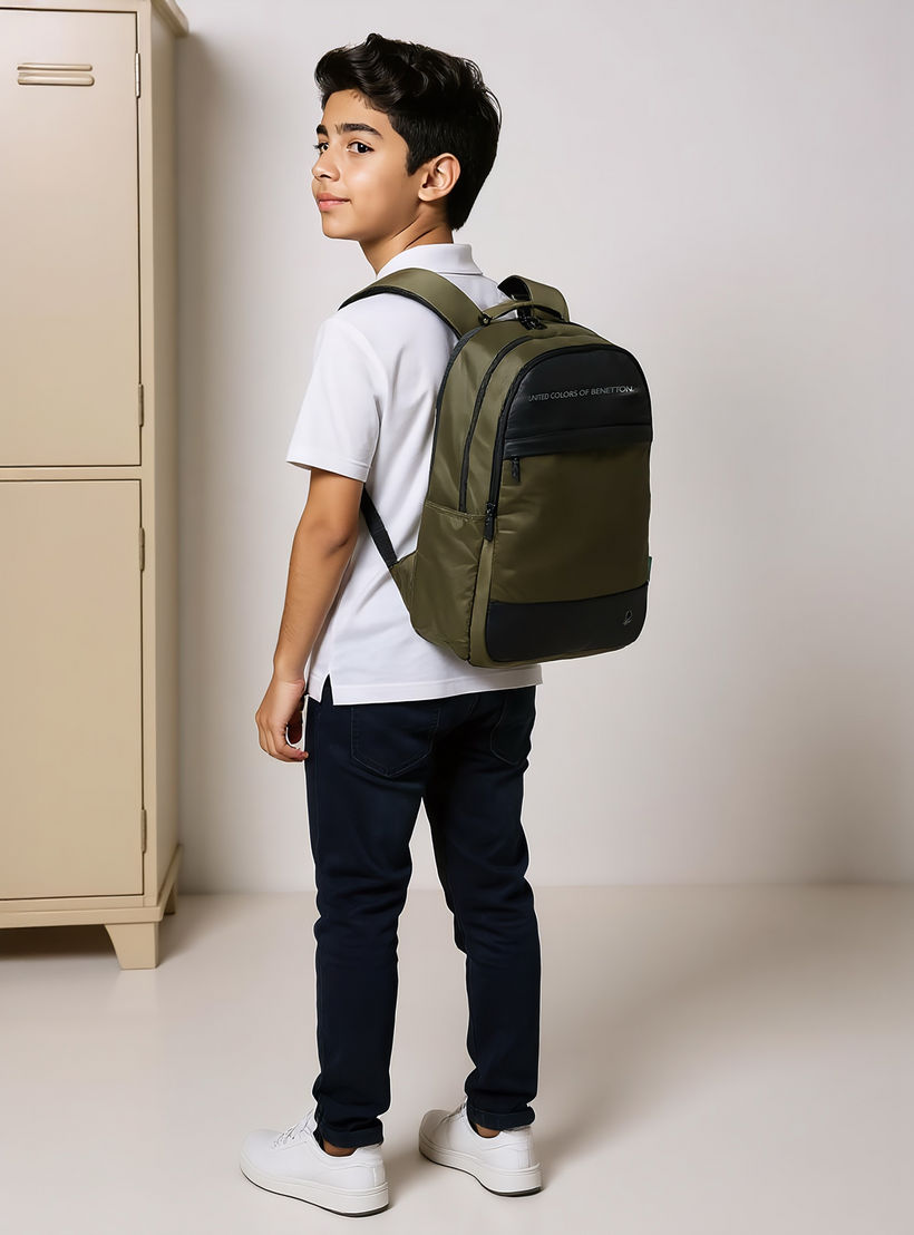 UCB 18-inch Logo Print Backpack with Adjustable Straps and Zip Closure - 44x31x15 cms-school-bagsandbackpacks-trolleybags-image-3