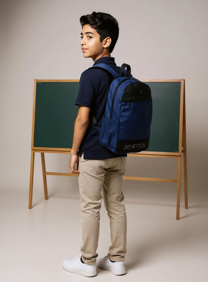 شنطة ظهر 17 بوصة سادة بحمّالات قابلة للتعديل وسحّاب إغلاق من يو سي بي - 43x28x14 سم-school-bagsandbackpacks-backpacks-image-3