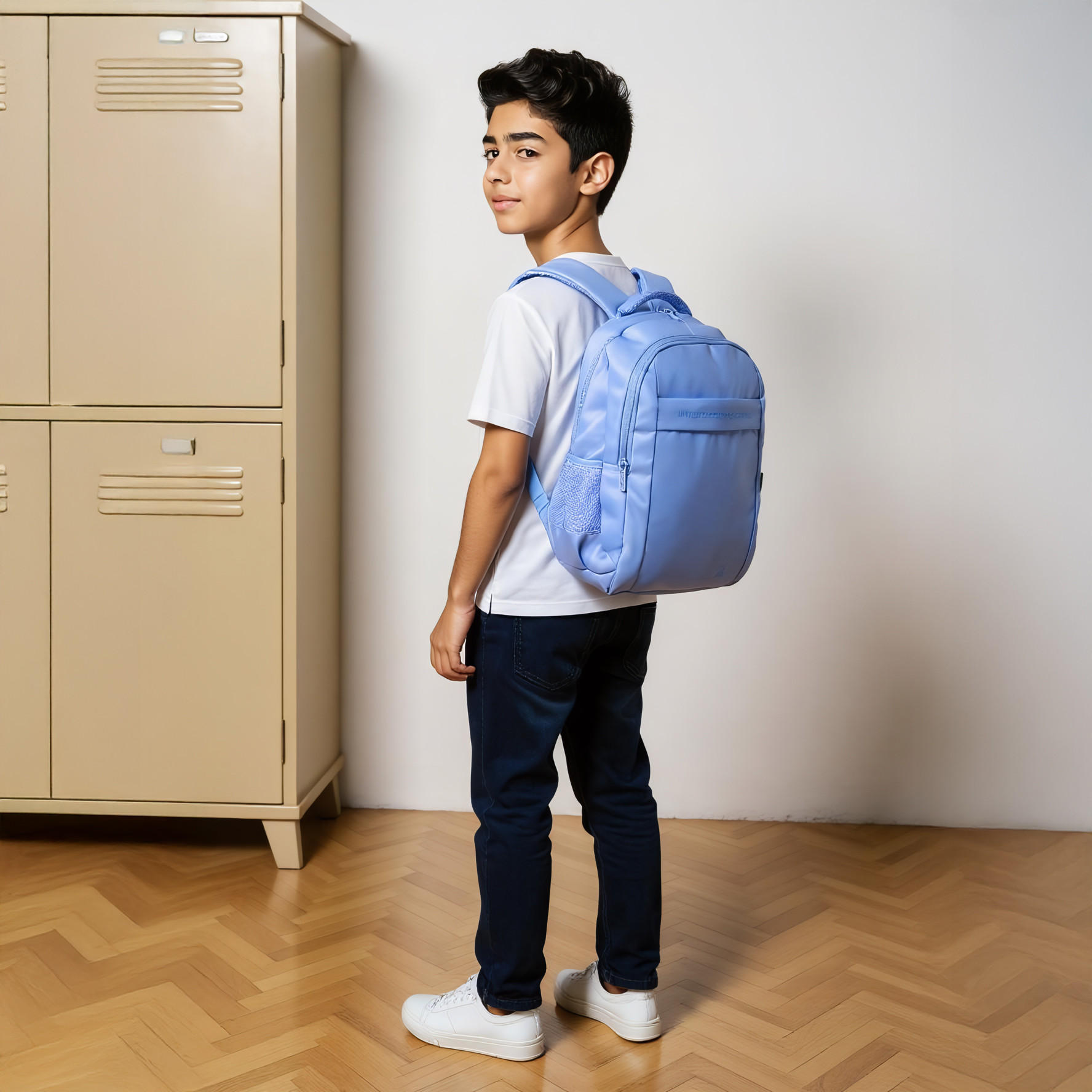 UCB 17-inch Solid Backpack with  Adjustable Straps and Zip Closure - 44x30x14 cms-school-bagsandbackpacks-backpacks-image-2