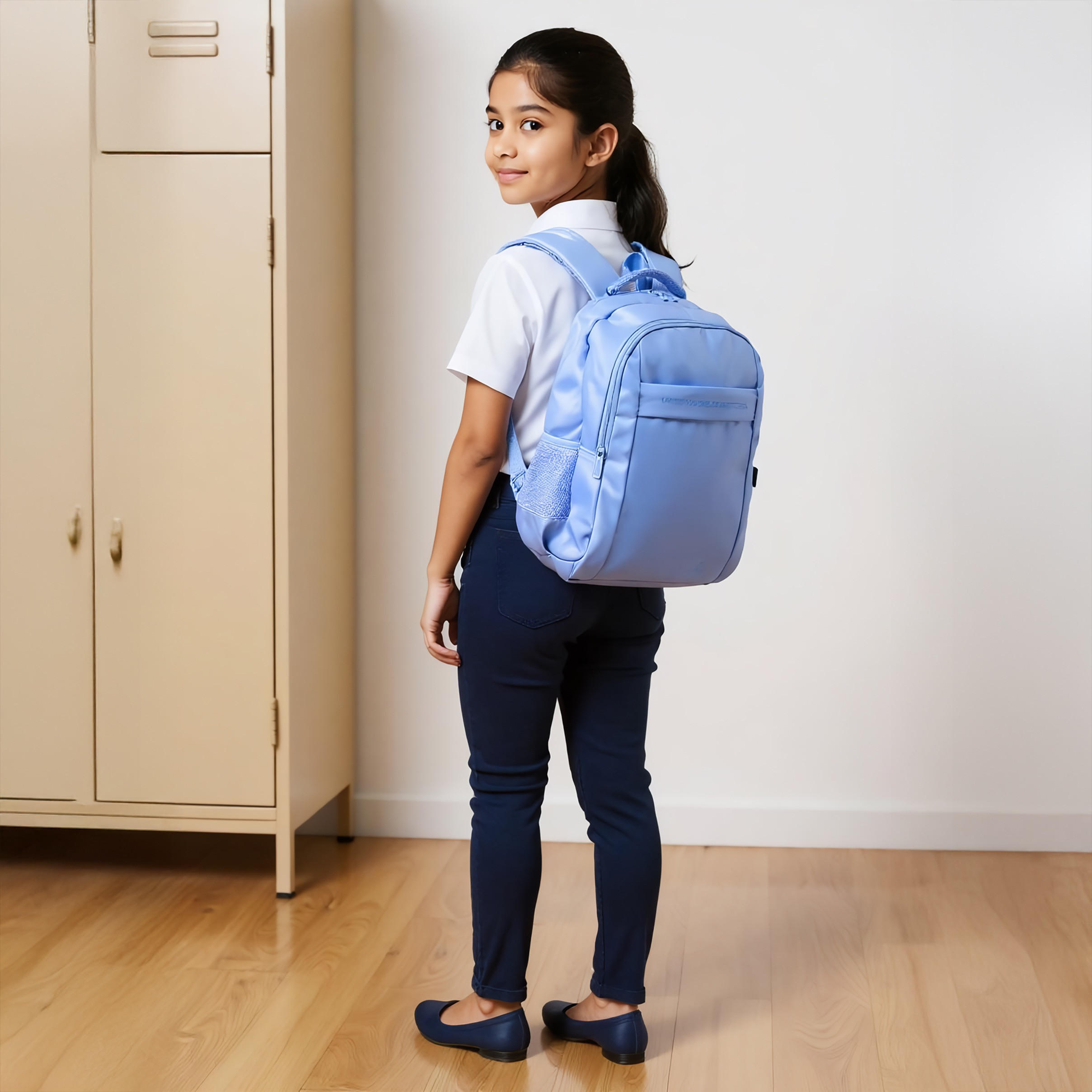 UCB 17-inch Solid Backpack with Adjustable Straps and Zip Closure - 44x30x14 cms-school-bagsandbackpacks-backpacks-image-3