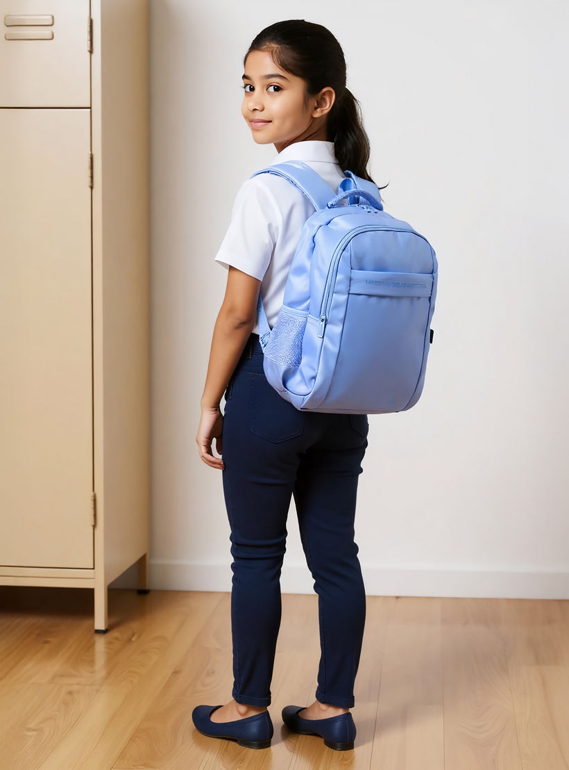 UCB 17-inch Solid Backpack with Adjustable Straps and Zip Closure - 44x30x14 cms-school-bagsandbackpacks-backpacks-image-3