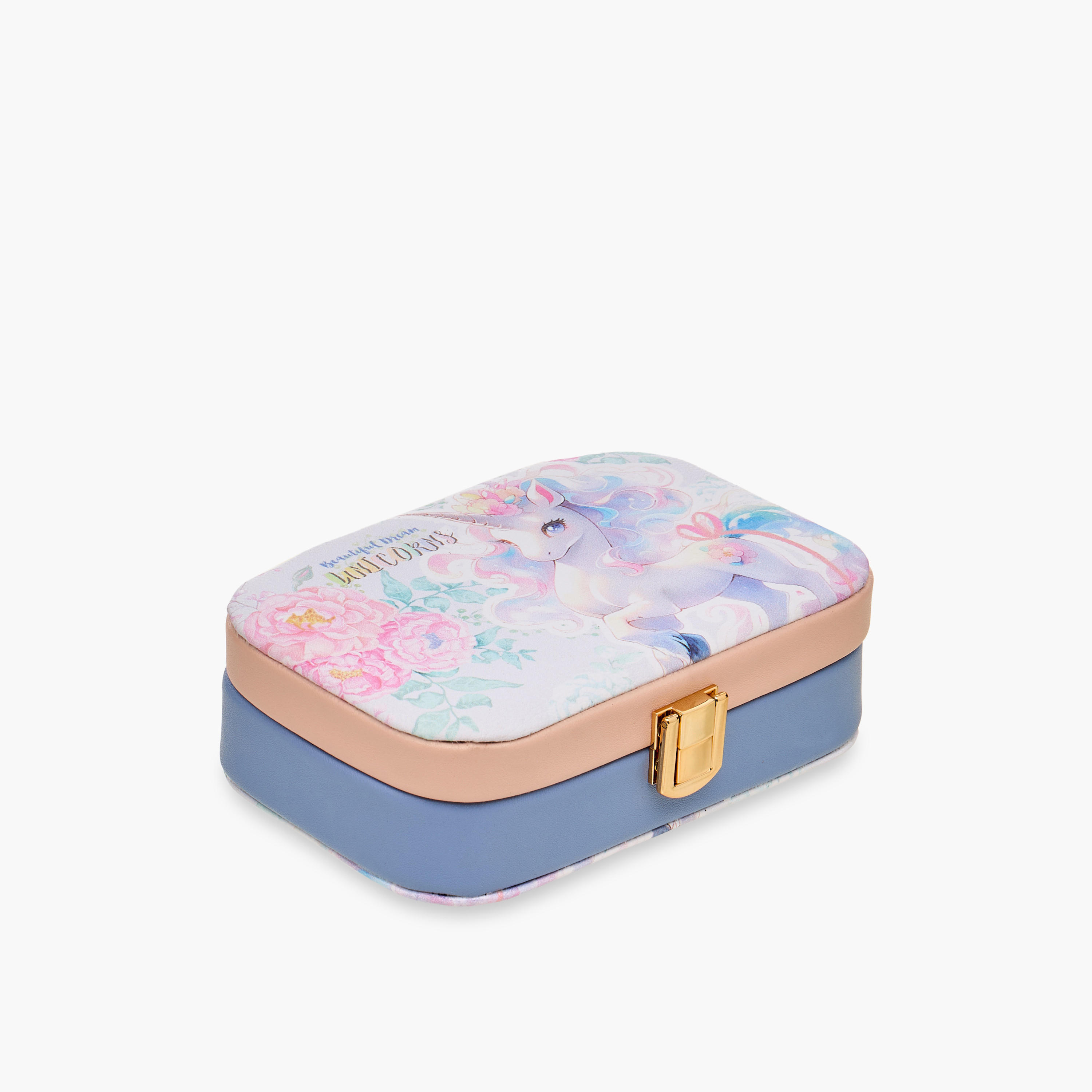 Unicorn Print Jewellery Organiser - 15x10x5 cms-women-watchesandjewellery-jewellery-storage-image-1