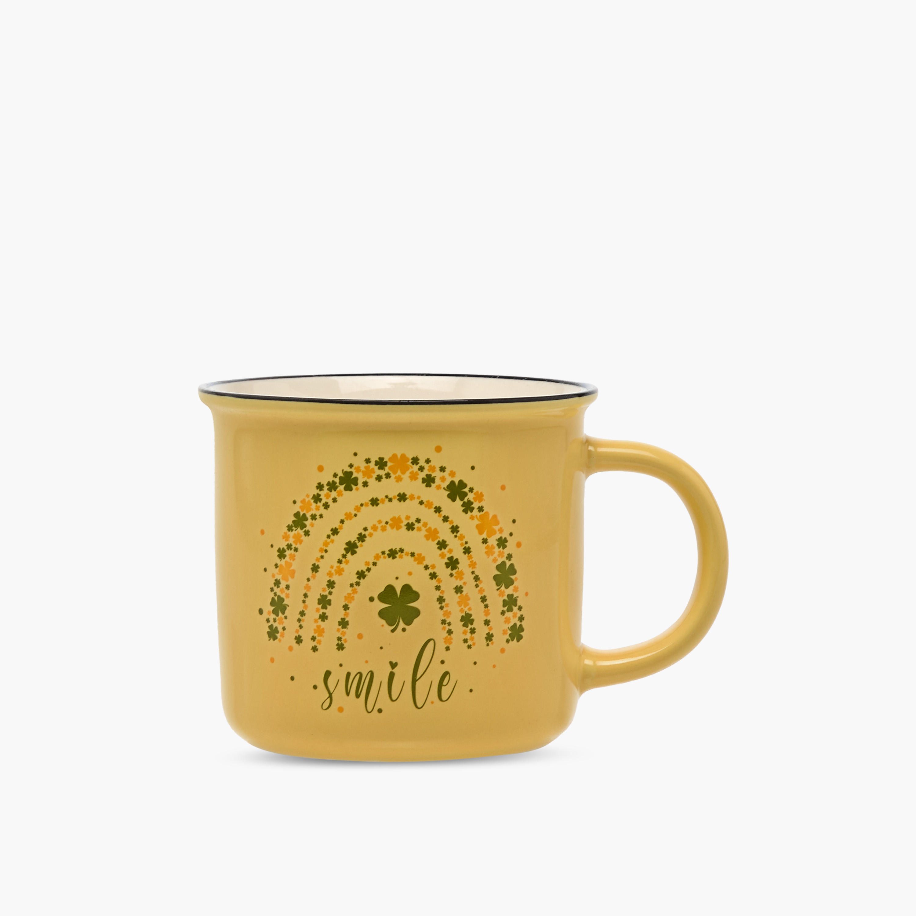 Smile Clover Print New Bone China Mug - 355 ml-household-dining-teaandcoffee-mugsandcups-image-1