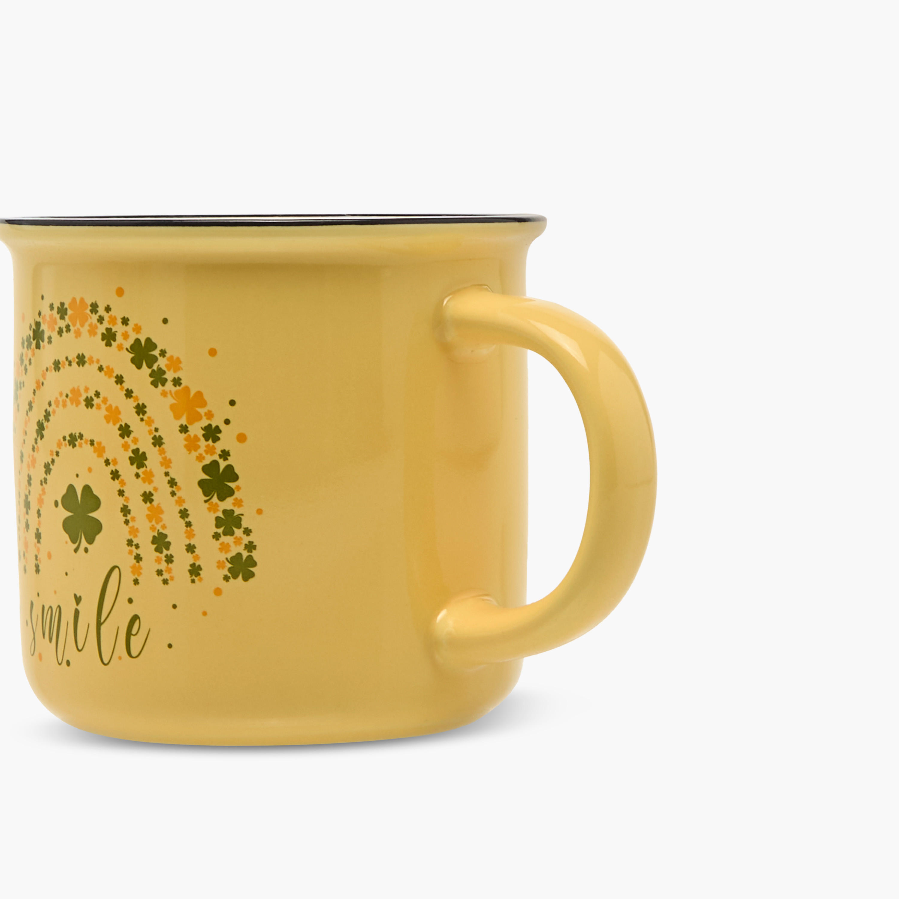 Smile Clover Print New Bone China Mug - 355 ml-household-dining-teaandcoffee-mugsandcups-image-2