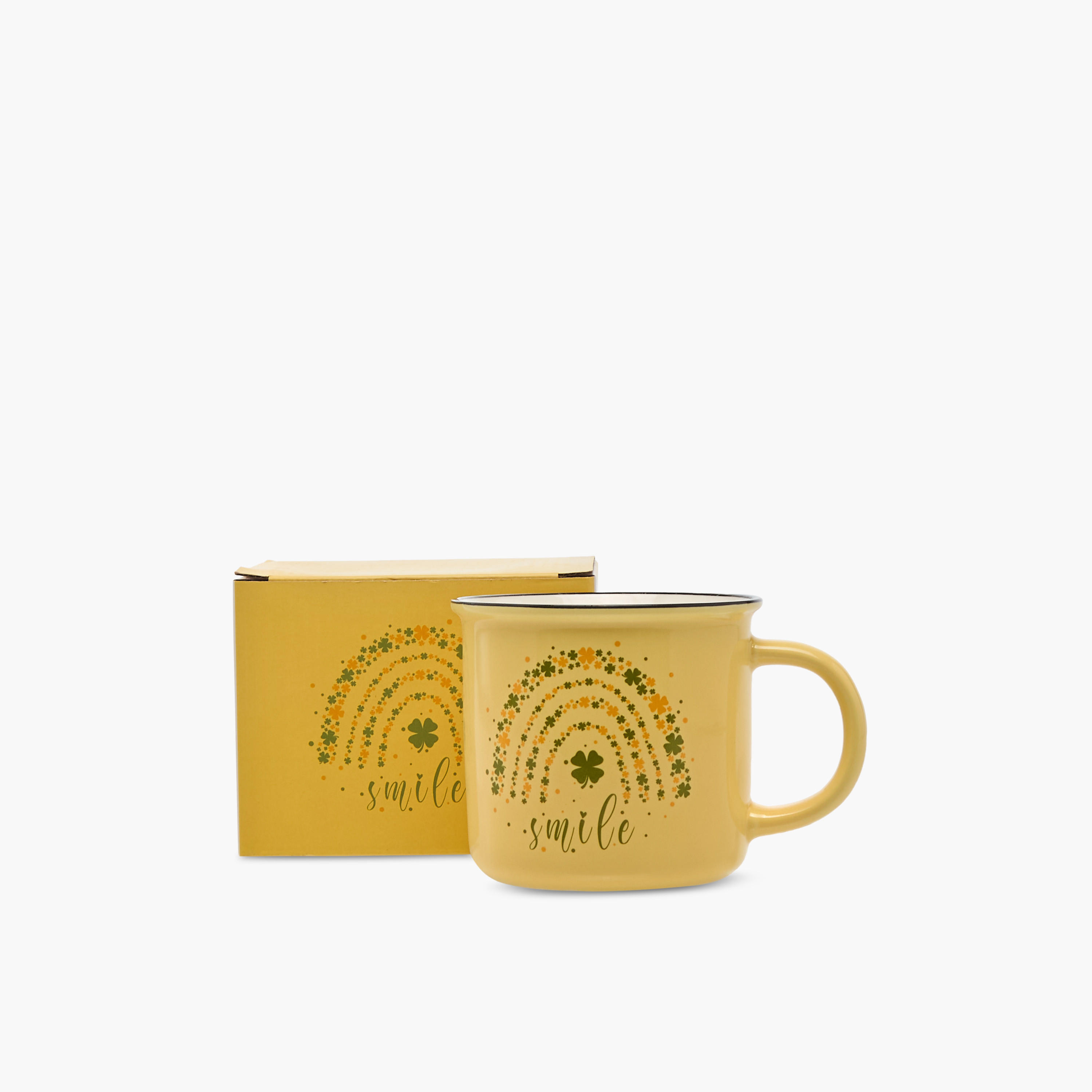 Smile Clover Print New Bone China Mug - 355 ml-household-dining-teaandcoffee-mugsandcups-image-4
