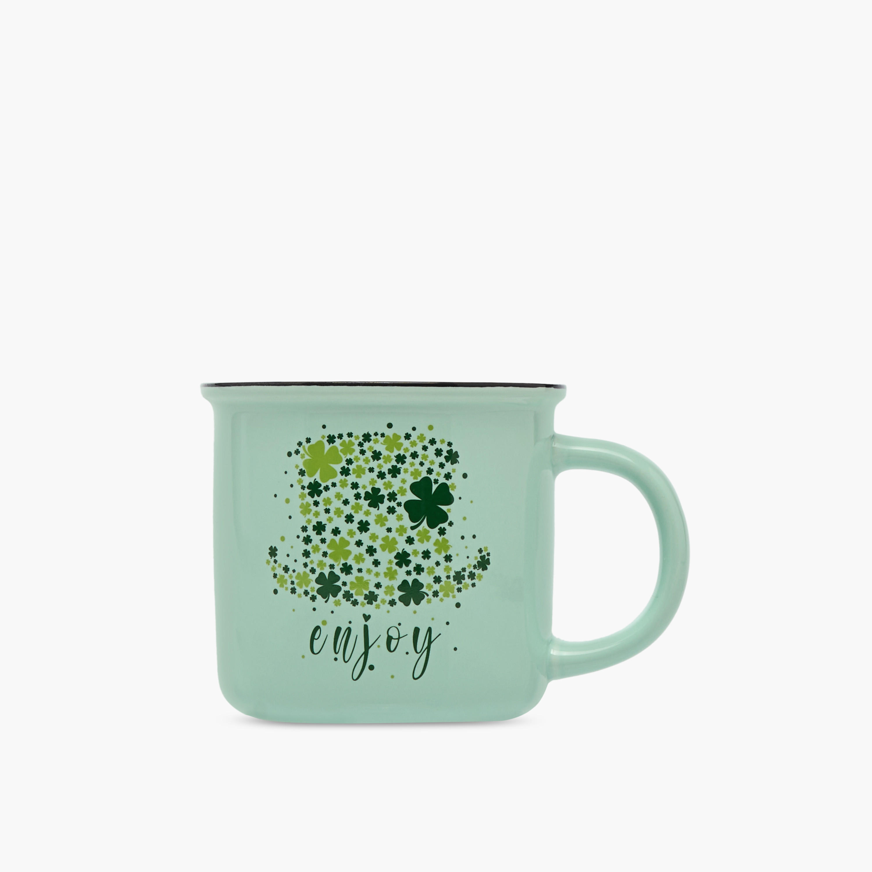 Clover Print New Bone China Mug - 355 ml-household-dining-teaandcoffee-mugsandcups-image-1