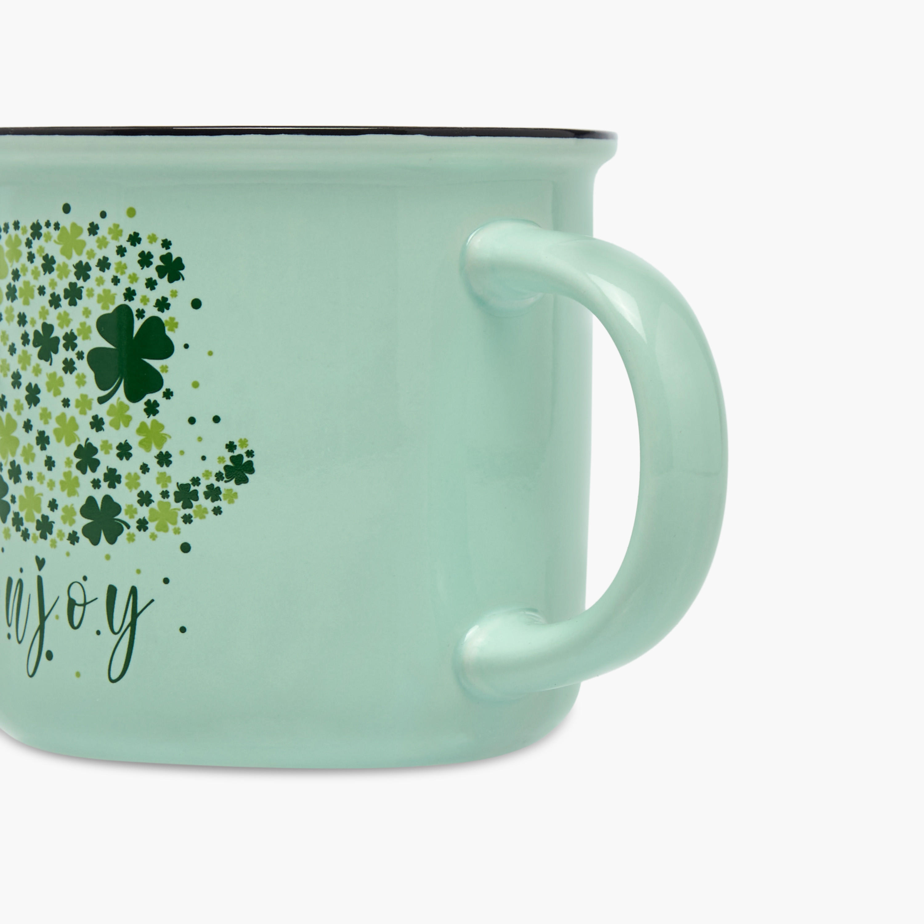 Clover Print New Bone China Mug - 355 ml-household-dining-teaandcoffee-mugsandcups-image-2