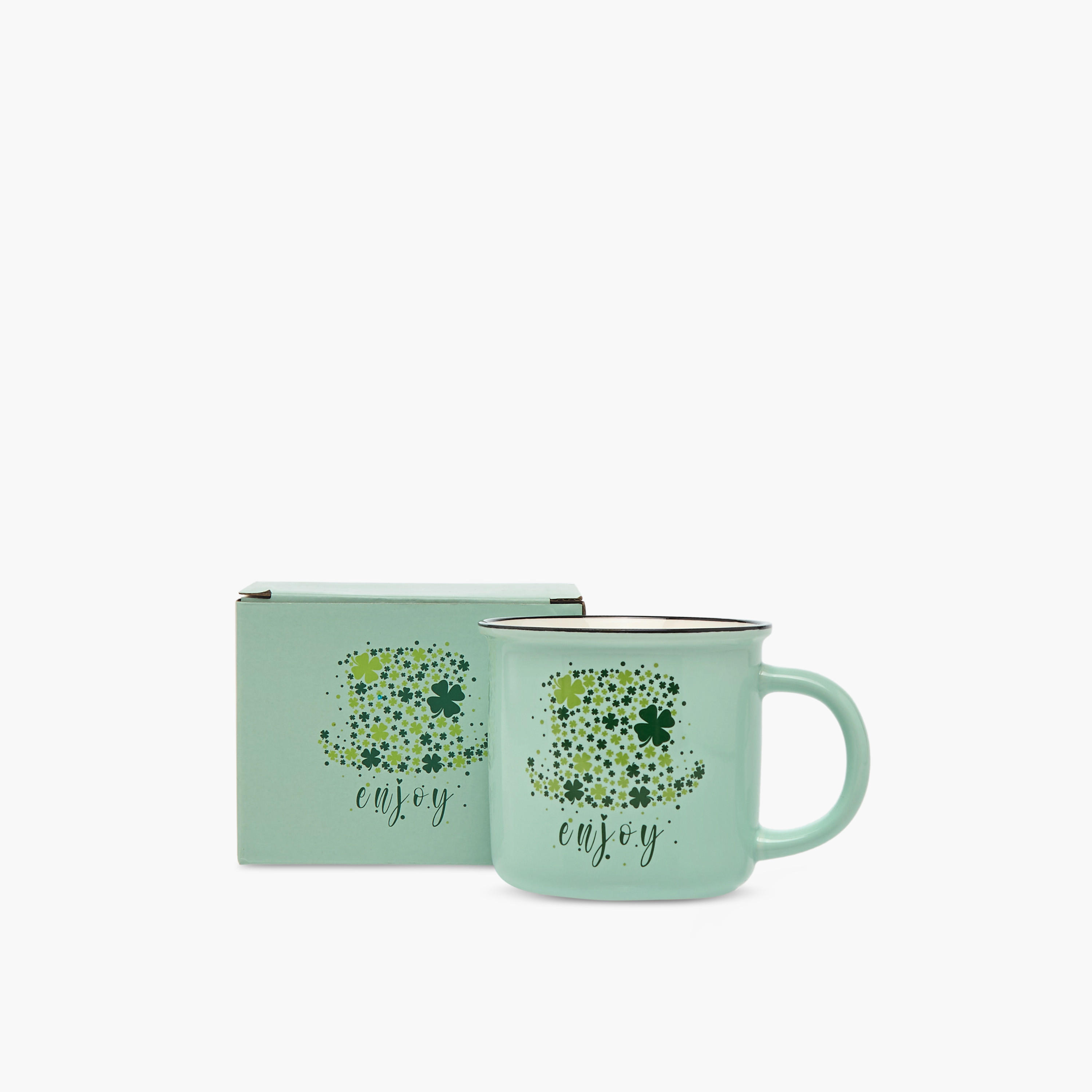 Clover Print New Bone China Mug - 355 ml-household-dining-teaandcoffee-mugsandcups-image-4