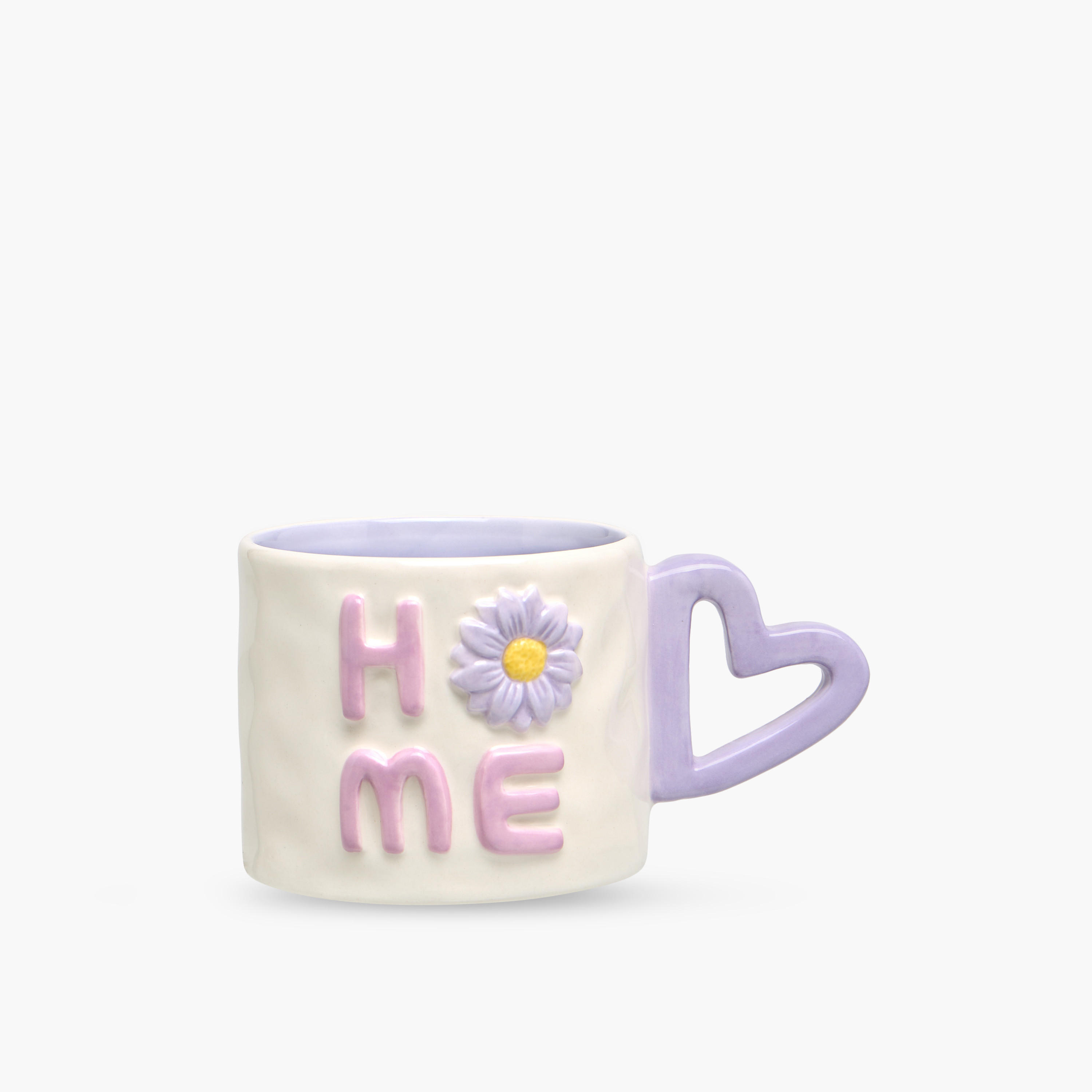 Flower Accent Ceramic Mug with Handle - 380 ml-household-dining-teaandcoffee-mugsandcups-image-1