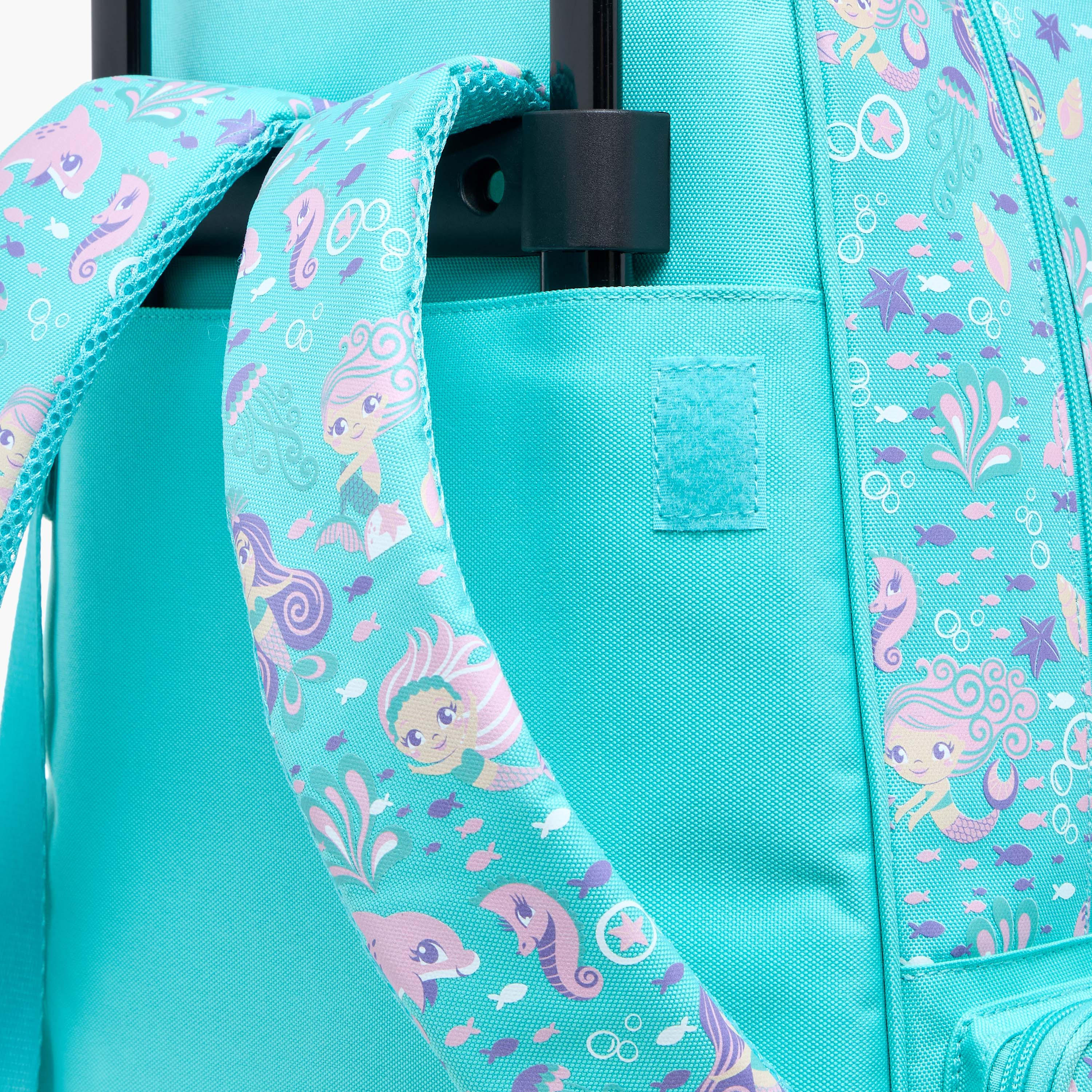Toursun Mermaid Trolley Bag for Girls 5-8 Years with Padded Shoulder Straps -school-bagsandbackpacks-trolleybags-image-12