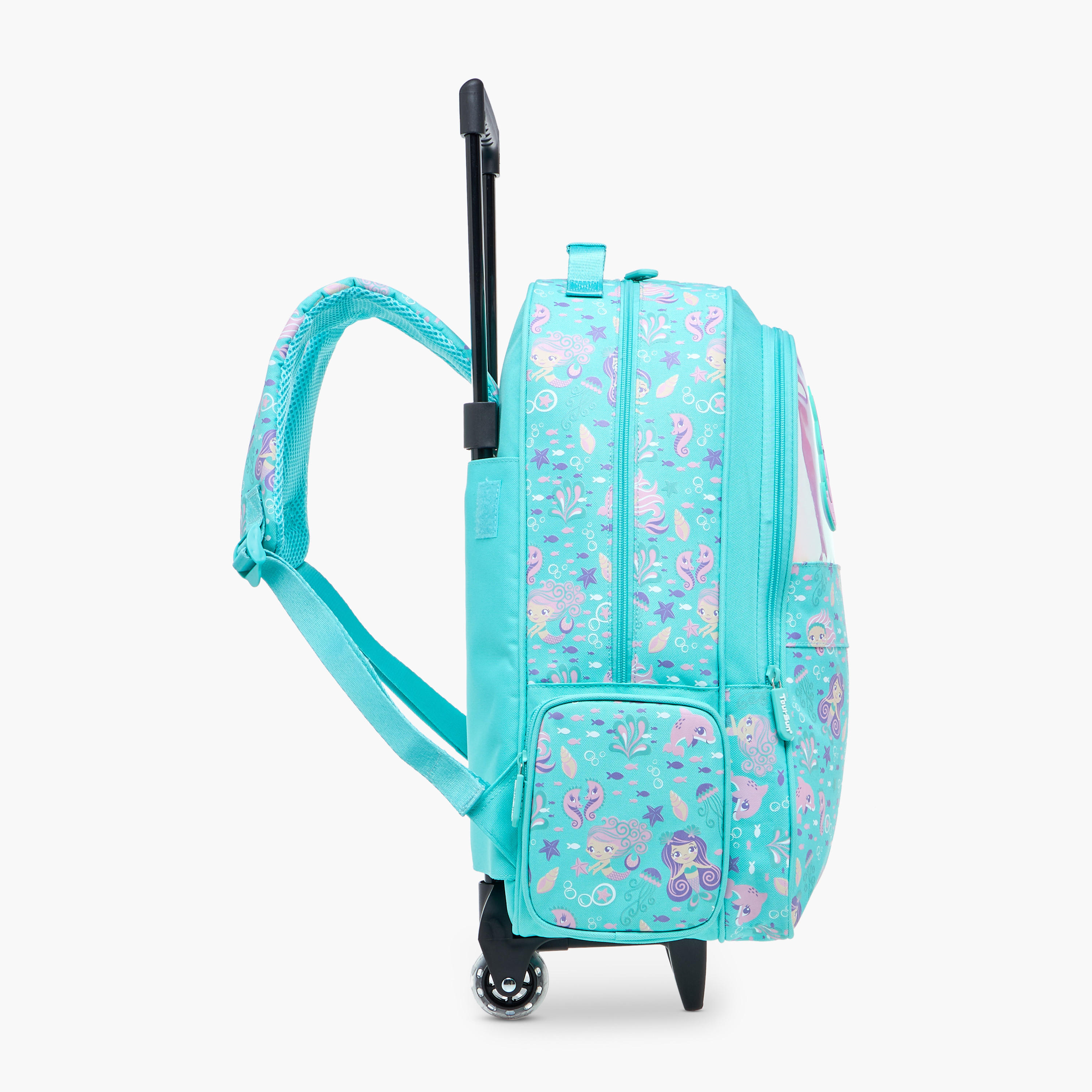 Toursun Mermaid Trolley Bag for Girls 5-8 Years with Padded Shoulder Straps -school-bagsandbackpacks-trolleybags-image-5