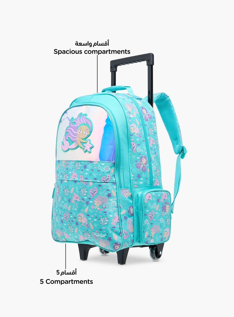شنطة ترولي للبنات 5-8 سنوات بأحزمة كتف مبطّنة وتصميم ميرميد من تورسن-school-bagsandbackpacks-trolleybags-image-8