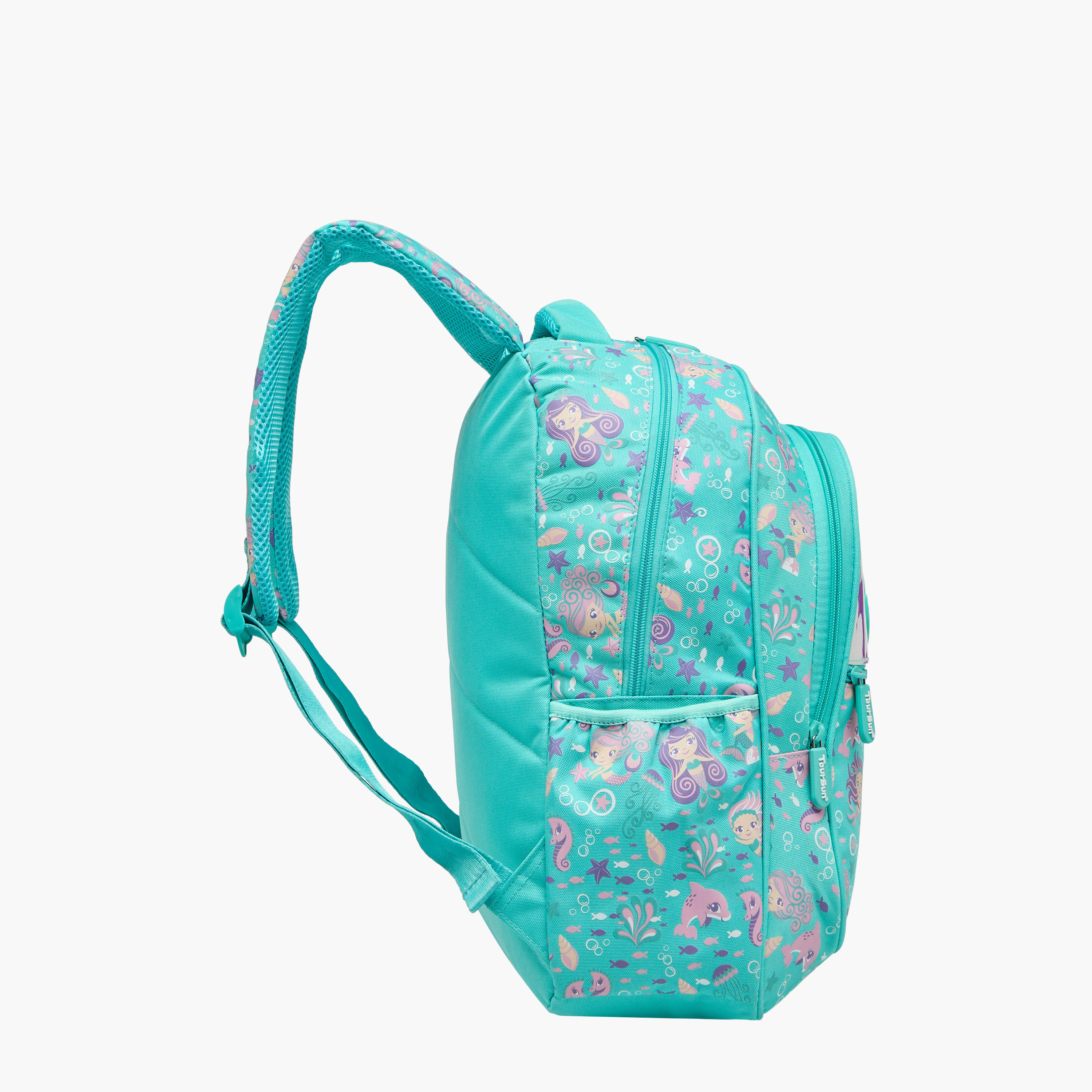 Toursun Mermaid Print Backpack with Adjustable Straps and Zip Closure - 13x30x42 cms-school-bagsandbackpacks-backpacks-image-3