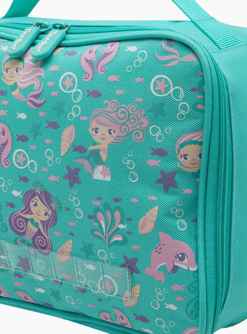 Toursun Mermaid Print Lunch Bag with Top Handle and Zip Closure-school-lunchessentials-lunchbags-image-5