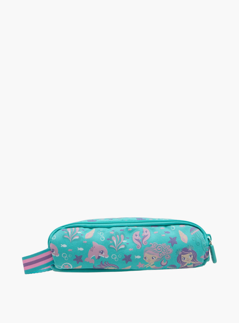 Toursun Mermaid Print Pencil Pouch with Zip Closure-school-stationery-pencilcases-image-3