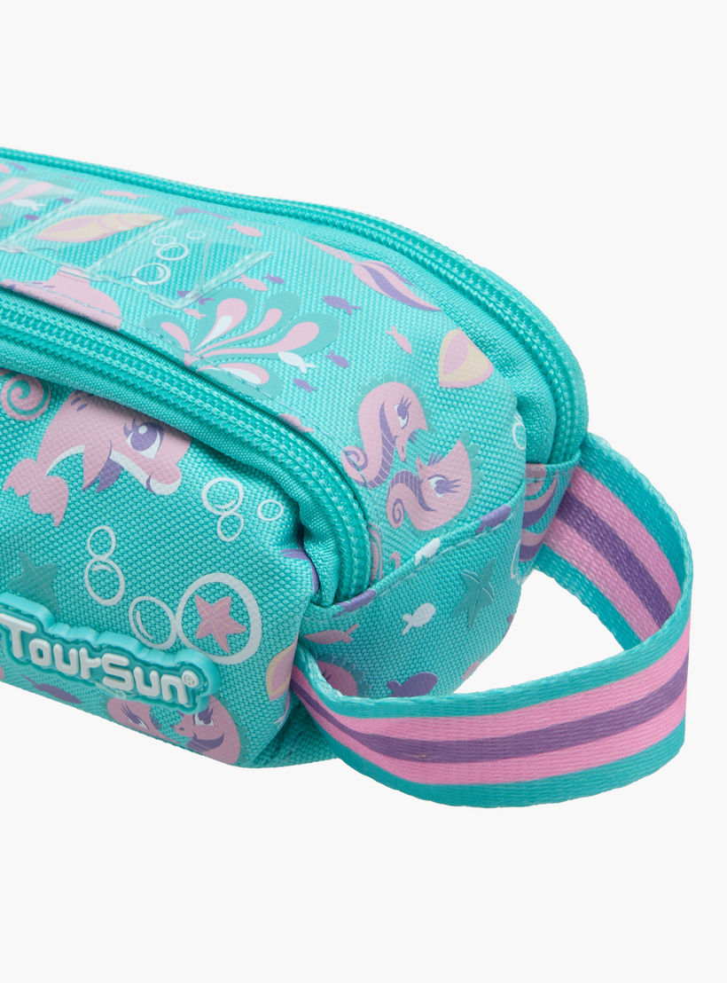 Toursun Mermaid Print Pencil Pouch with Zip Closure-school-stationery-pencilcases-image-5