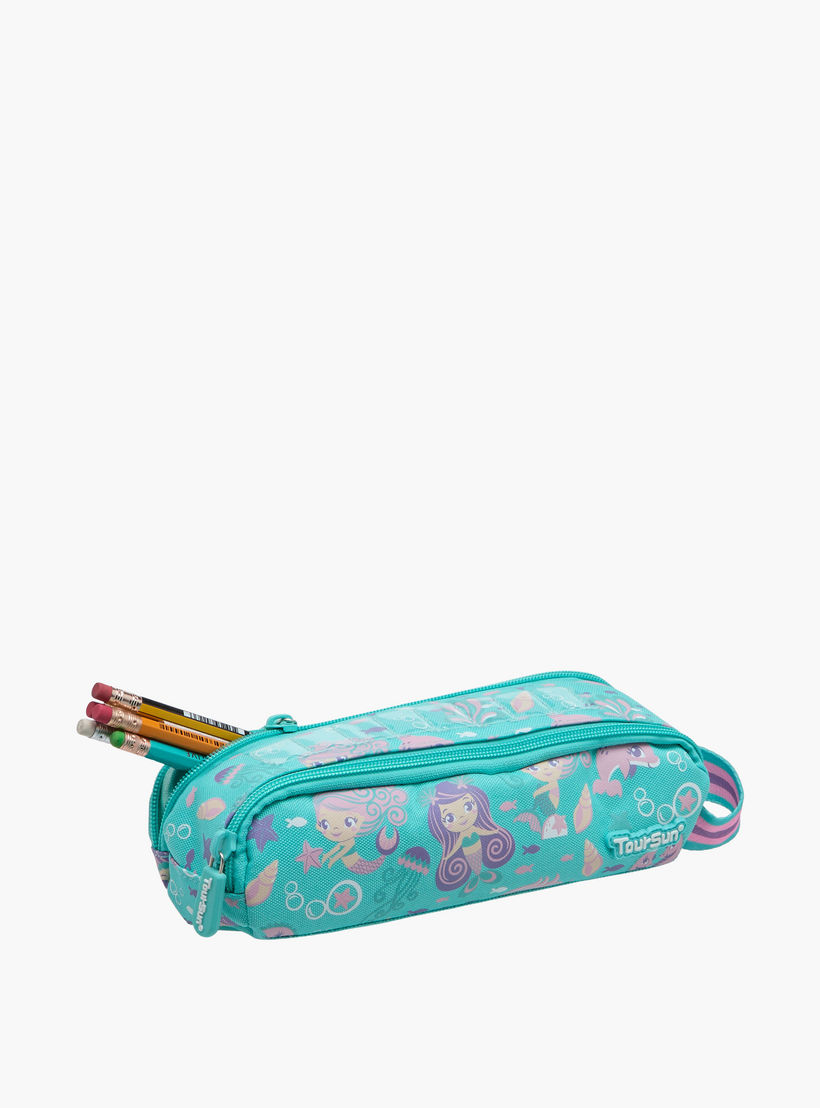 Toursun Mermaid Print Pencil Pouch with Zip Closure-school-stationery-pencilcases-image-6