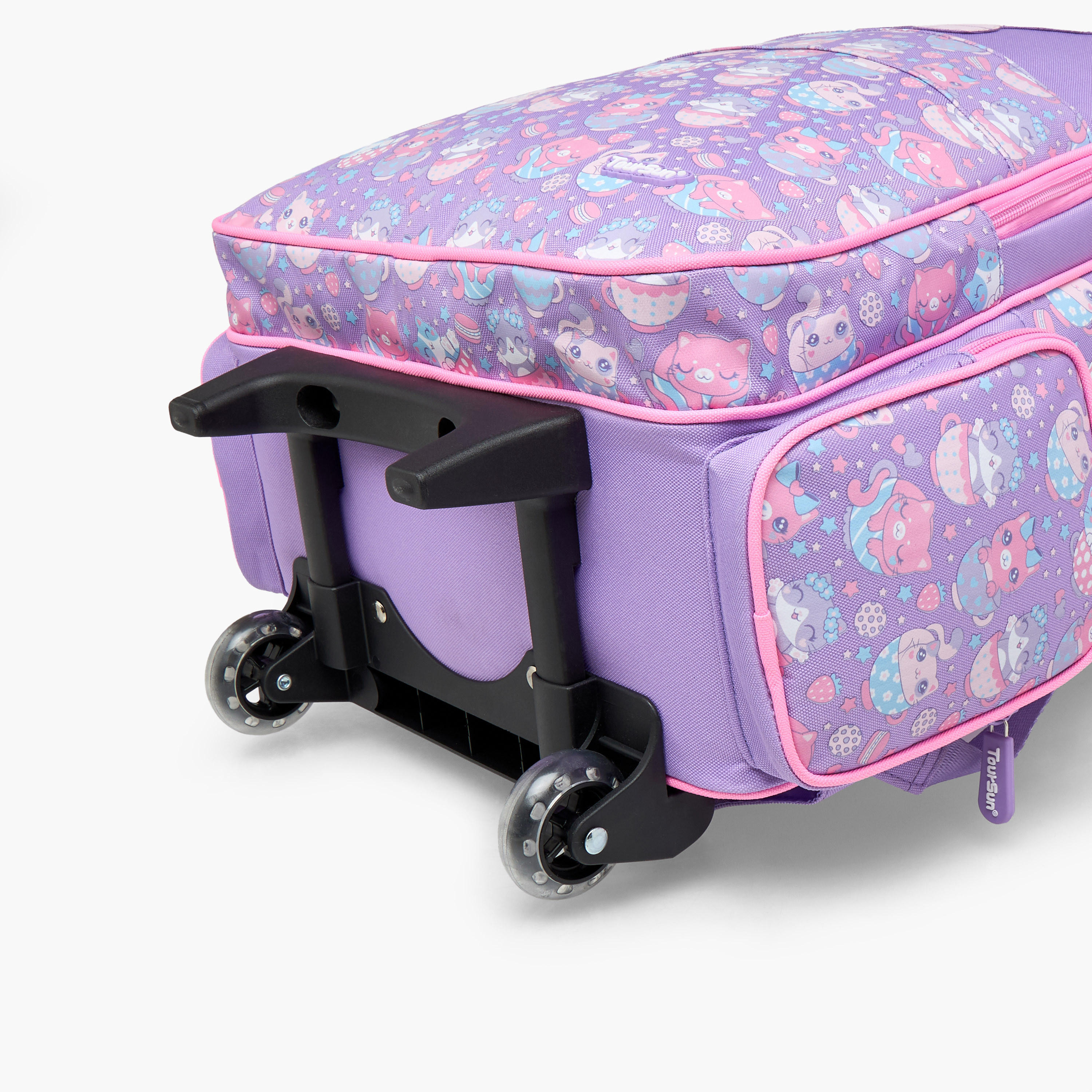 Toursun Cats Trolley Bag for Girls 5-8 Years with Padded Shoulder Straps -school-bagsandbackpacks-trolleybags-image-12